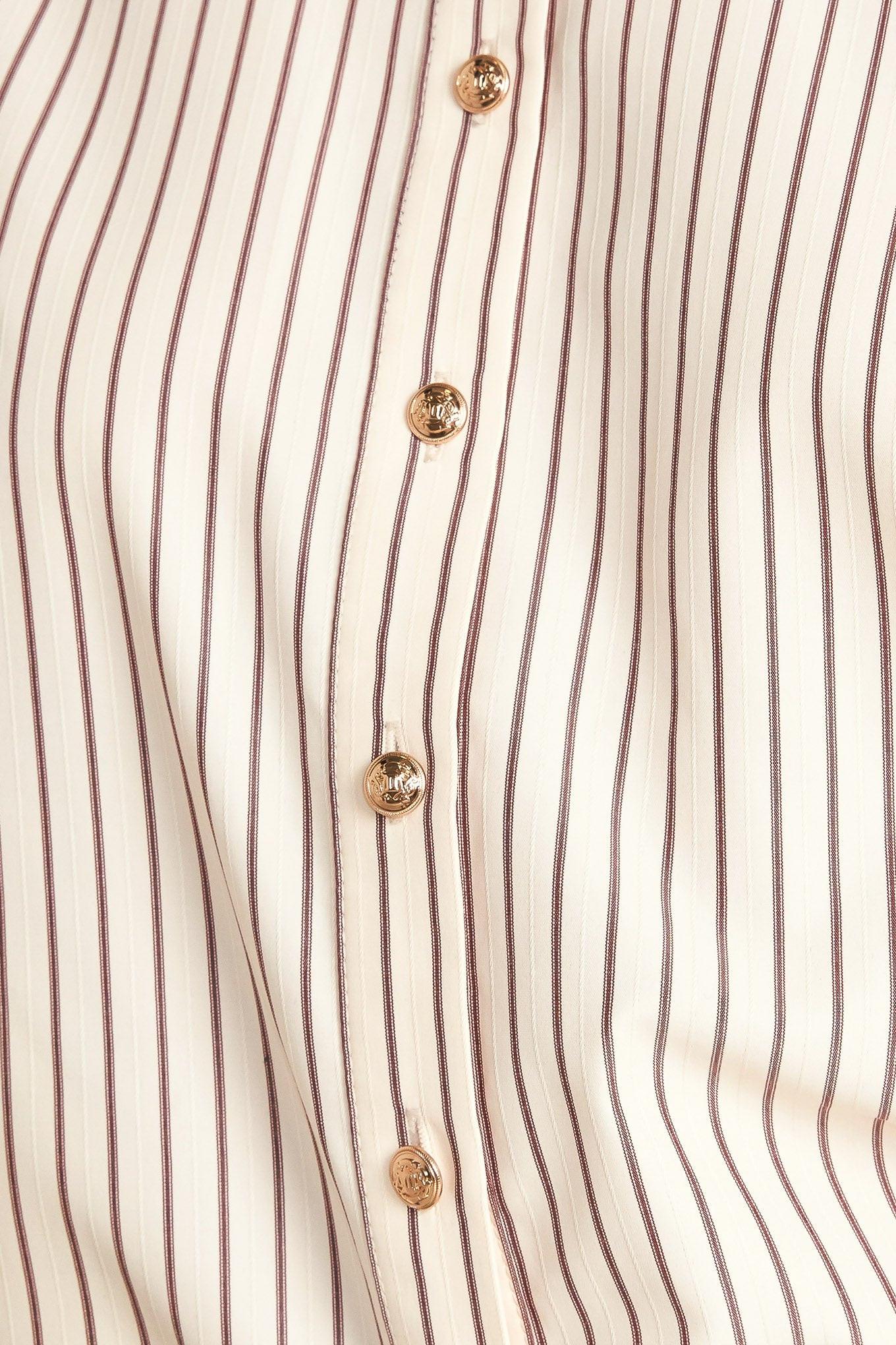 Pinstripe Chic Woven Top - Image 7