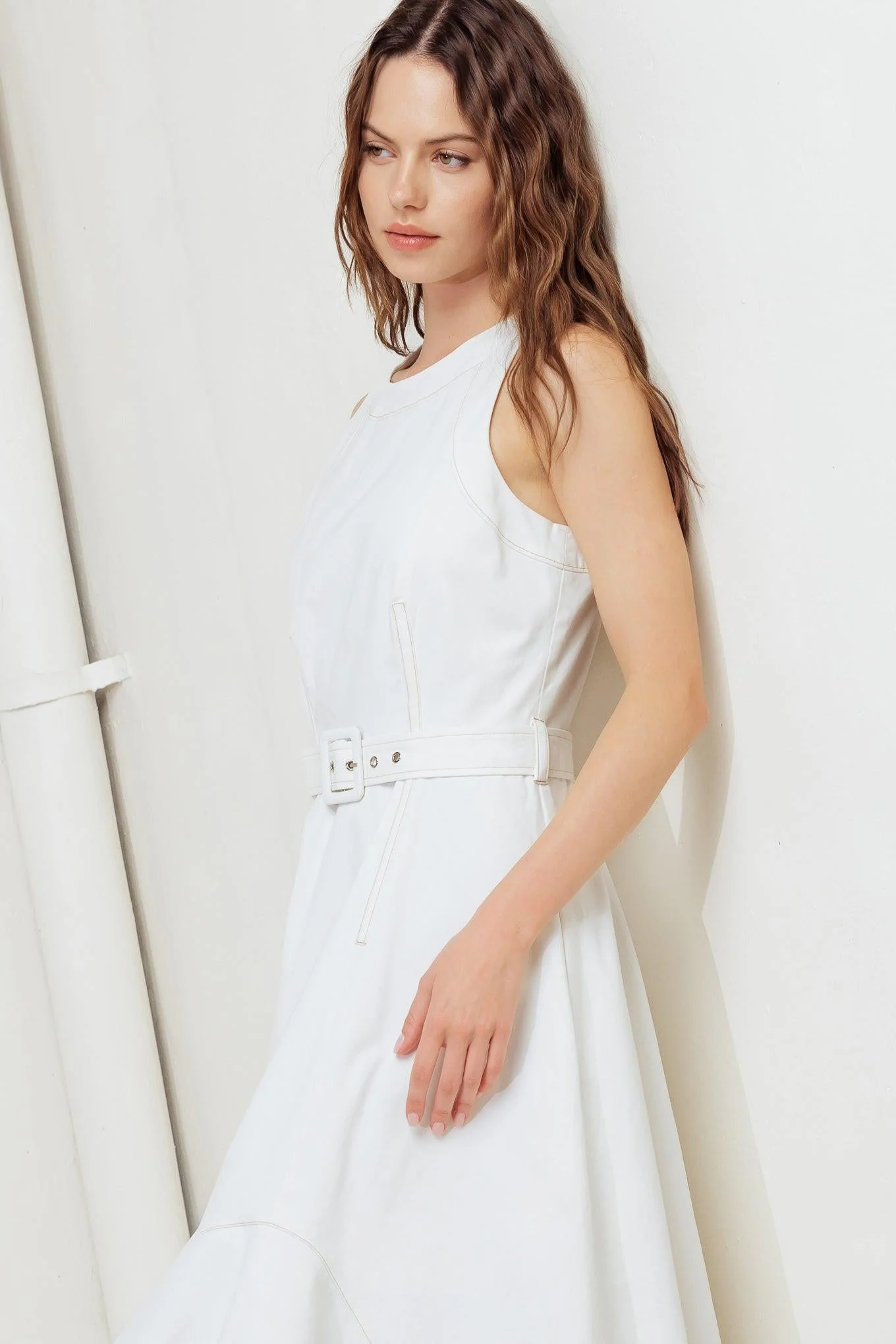 Poet’s Muse Woven Midi Dress - Image 4