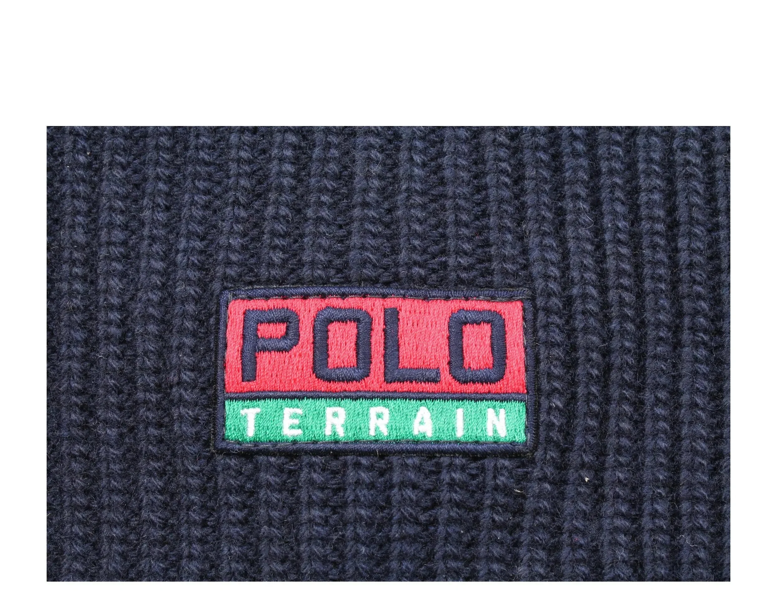Polo Ralph Lauren Terrain Knit Cuffed Beanie Hat Navy - Image 3