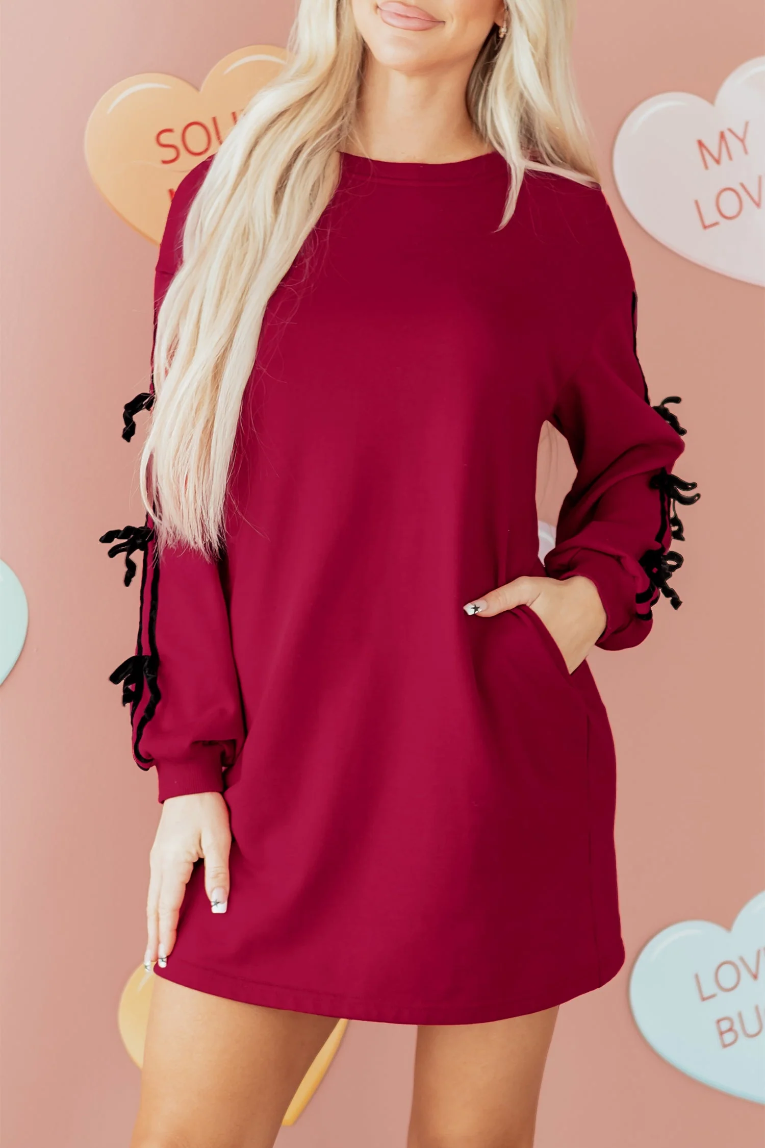 Threaded Pear Priscilla Drop Shoulder Sweatshirt Dress - Image 7