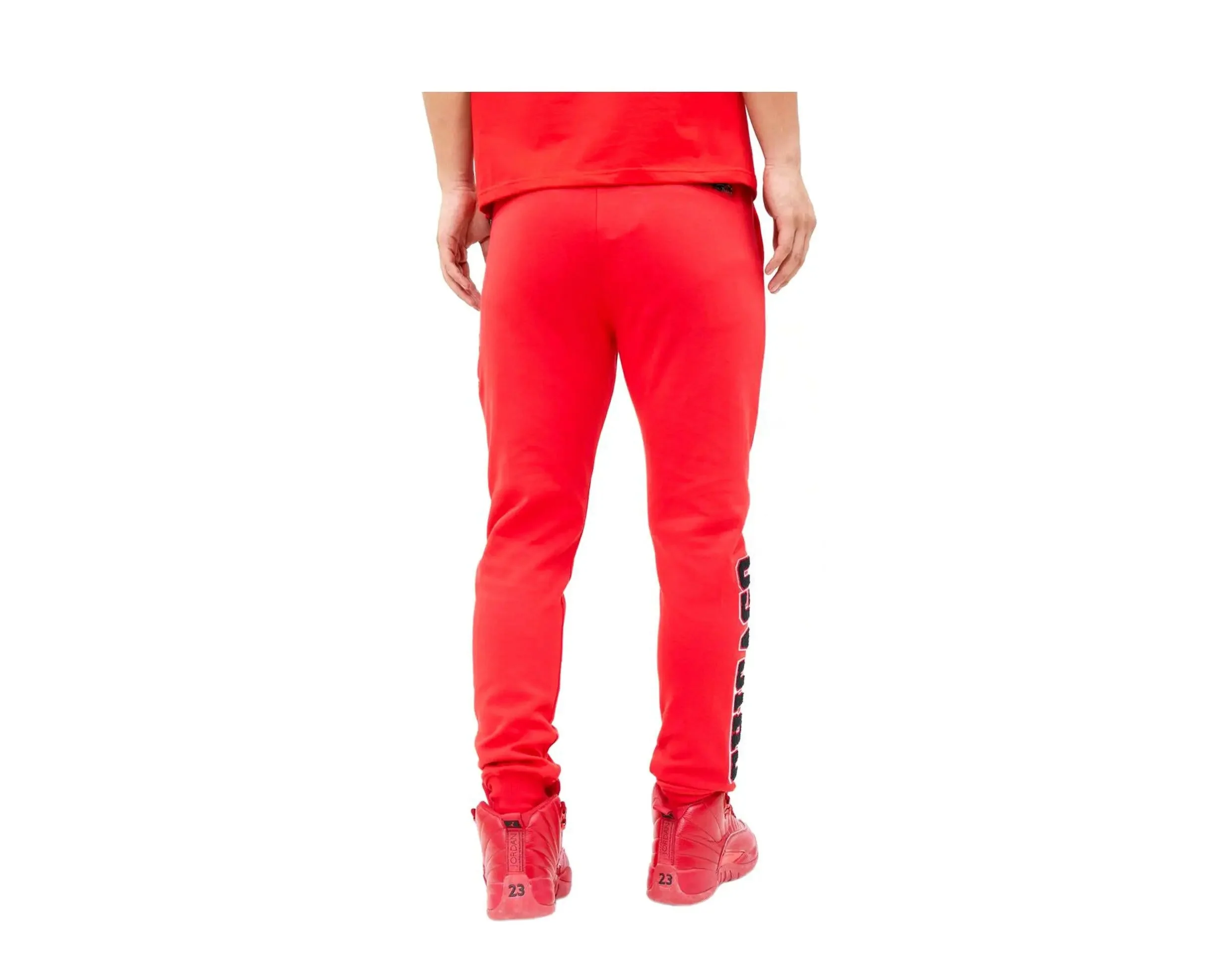 Pro Standard Chicago Bulls Classic Chenille Men Joggers Red - Image 4
