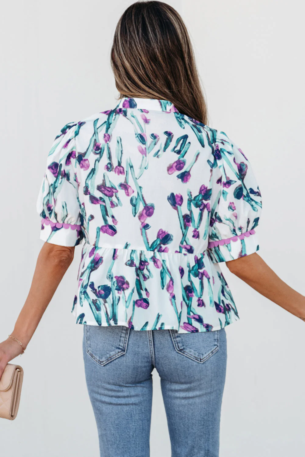 Threaded Pear Raelyn Floral Ricrac Trim Top - Image 2