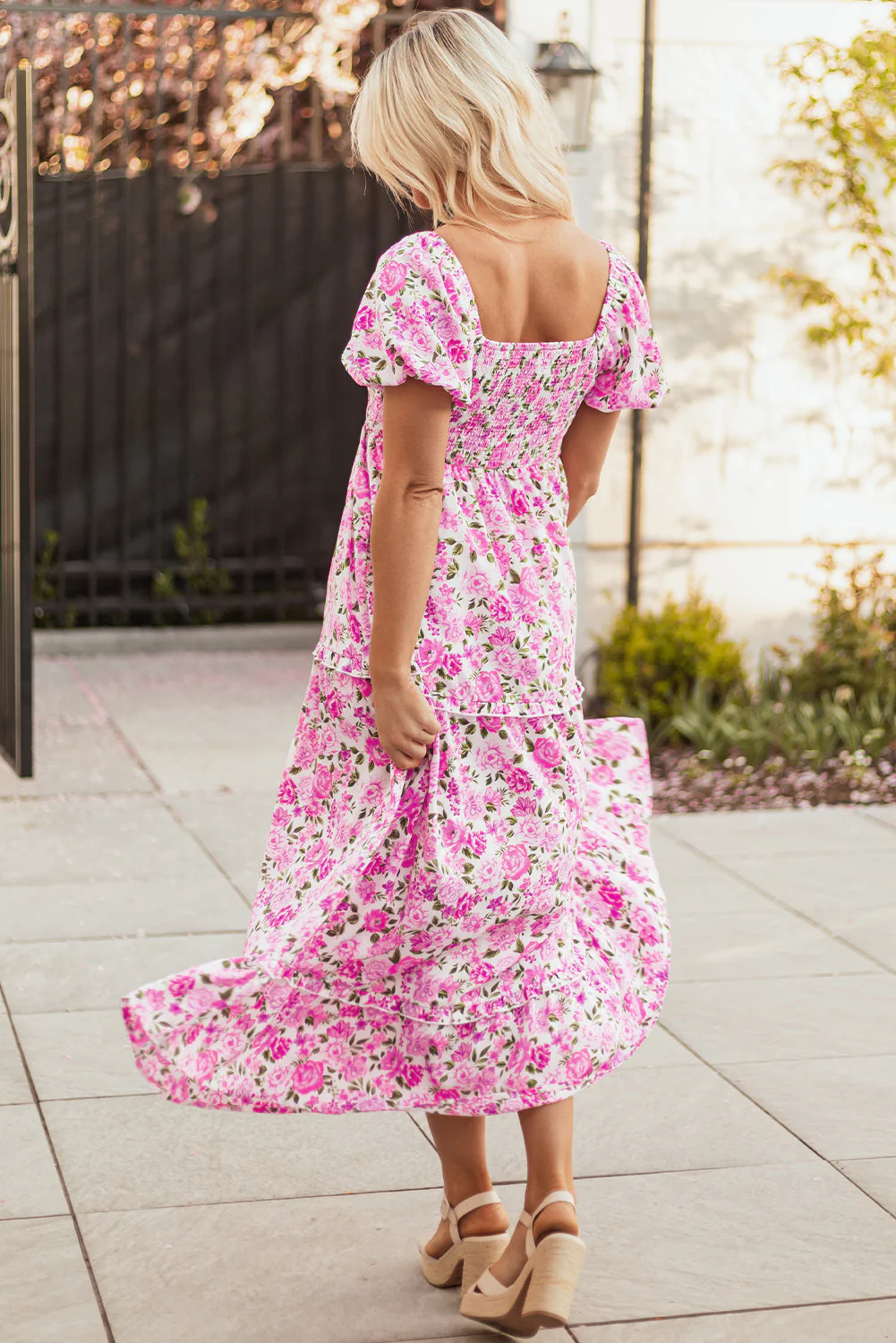 Threaded Pear Raina Sleeve Flowy Long Dress - Image 2