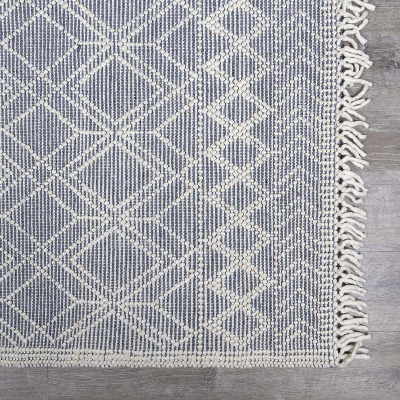 Ramsbury Denim Blue Wool Rug - Image 7