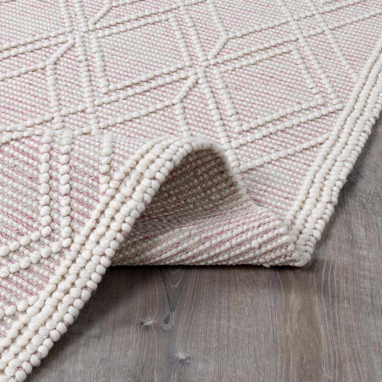 Ramsbury Soft Pink Wool Rug - Clearance - Image 6