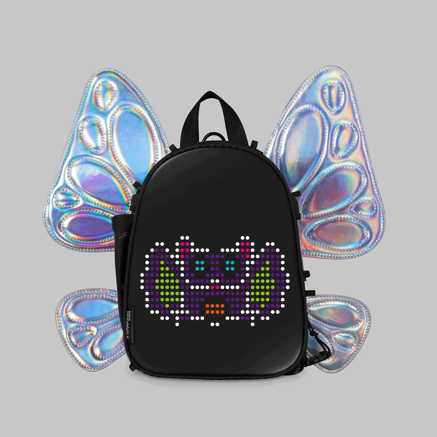 RaveBeetle FLOWt LED Festival Hydration Pack Swappable Wing Rave Backpack with 8oz Soft Water Bottle & Light Accessory (Disco) - Image 25