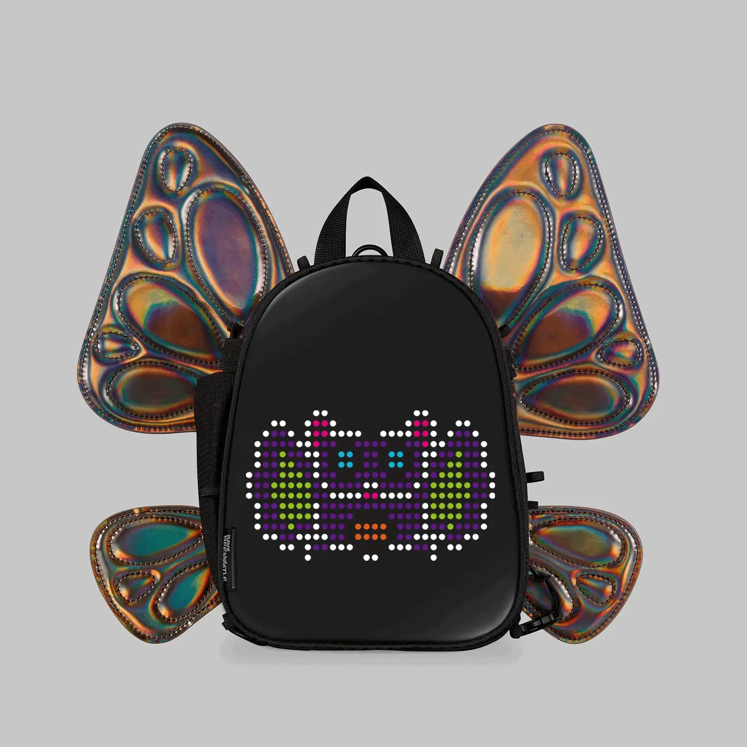 RaveBeetle FLOWt LED Festival Hydration Pack Swappable Wing Rave Backpack with 8oz Soft Water Bottle & Light Accessory (Disco) - Image 32