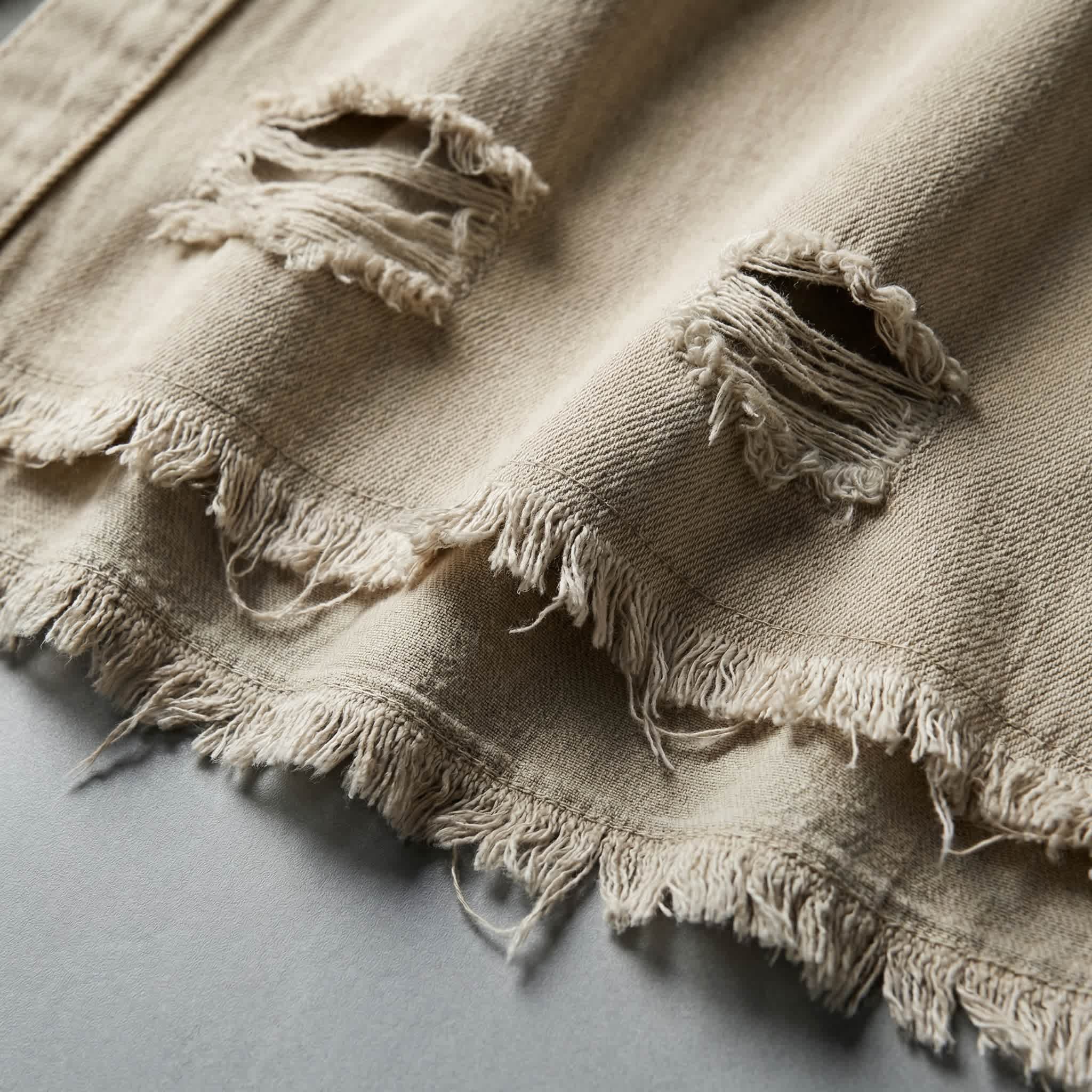 De Sepreso Raw Edge Distressed Denim Jacket - Image 57