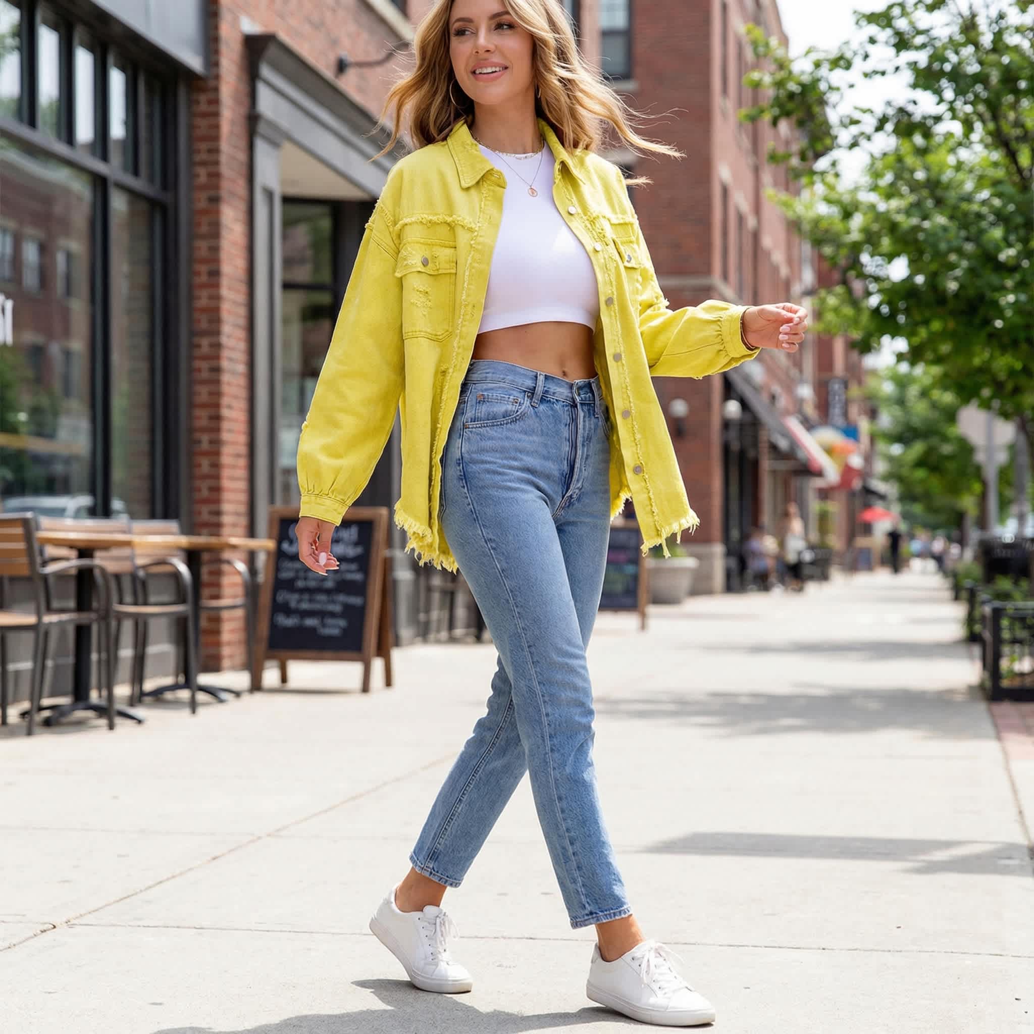 De Sepreso Raw Edge Distressed Denim Jacket - Image 78