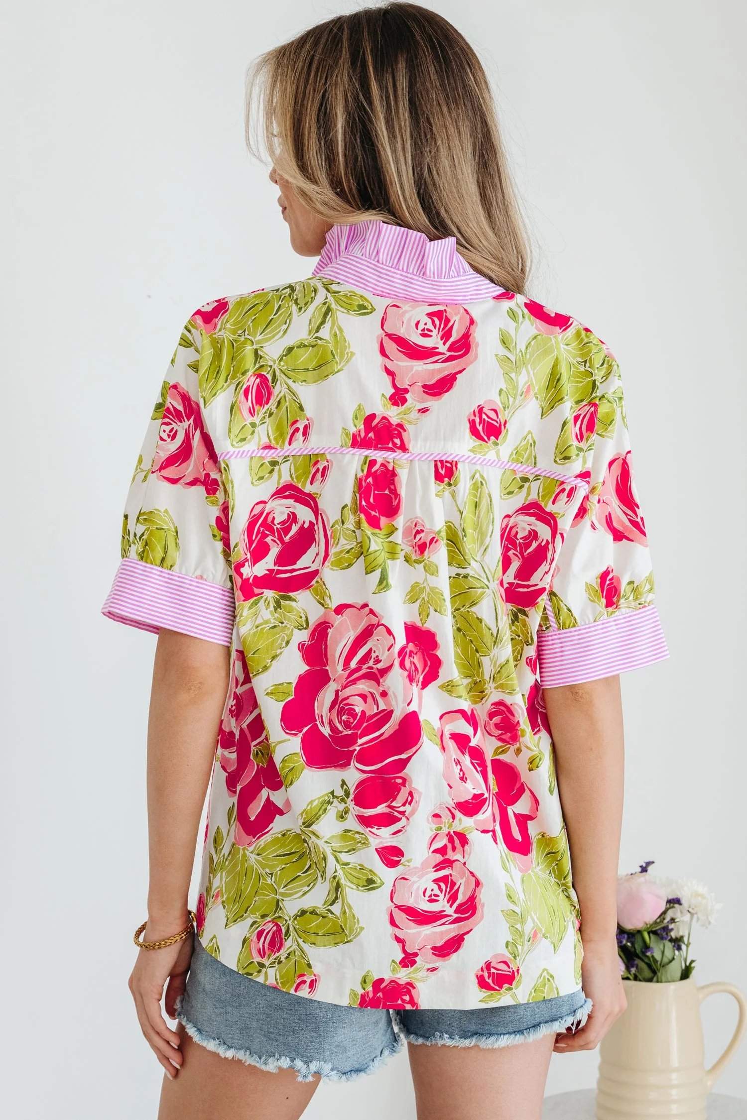 Threaded Pear Rebekah Collar Short Sleeve Shirt - Image 2