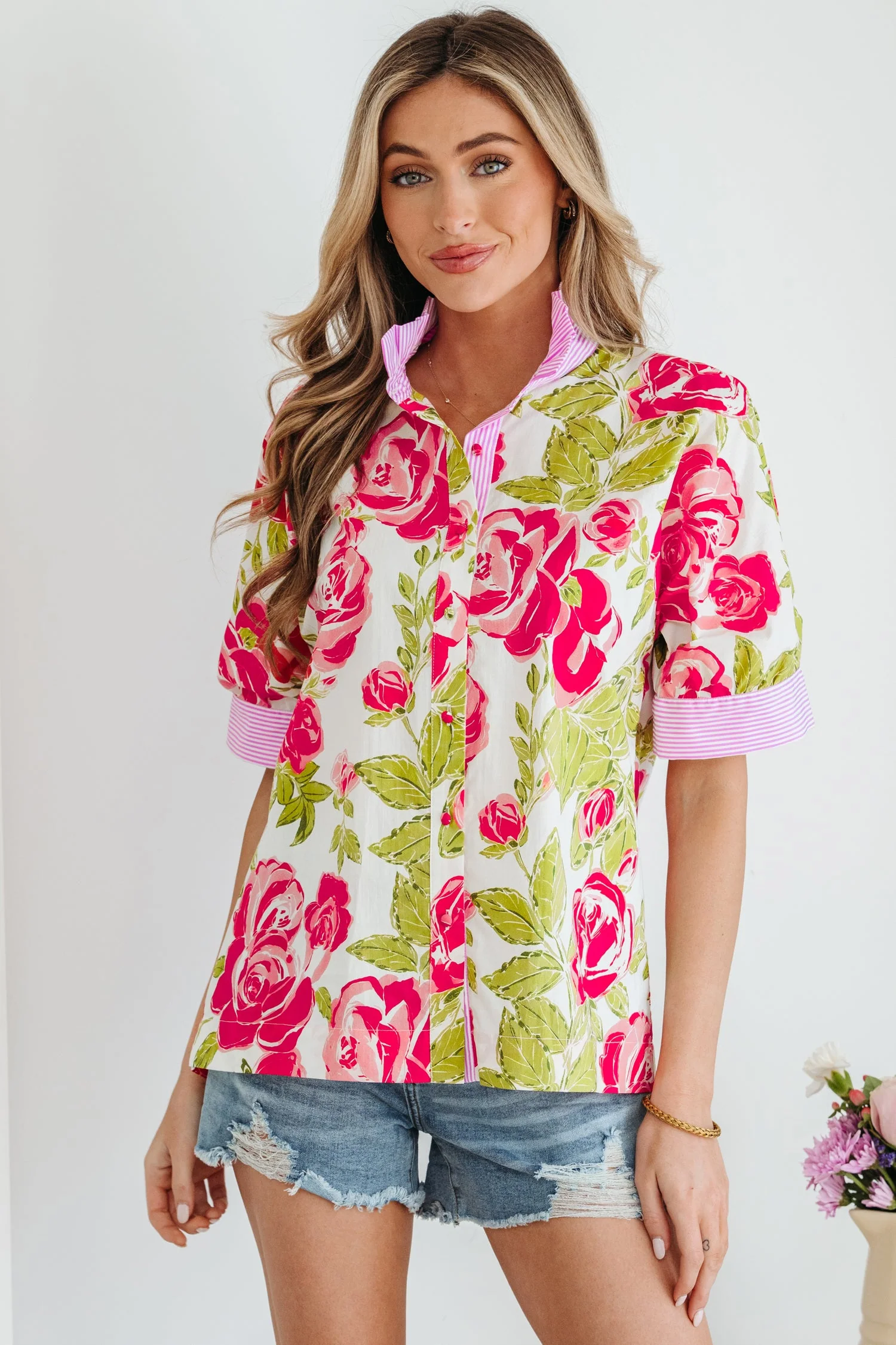 Threaded Pear Rebekah Collar Short Sleeve Shirt - Image 5