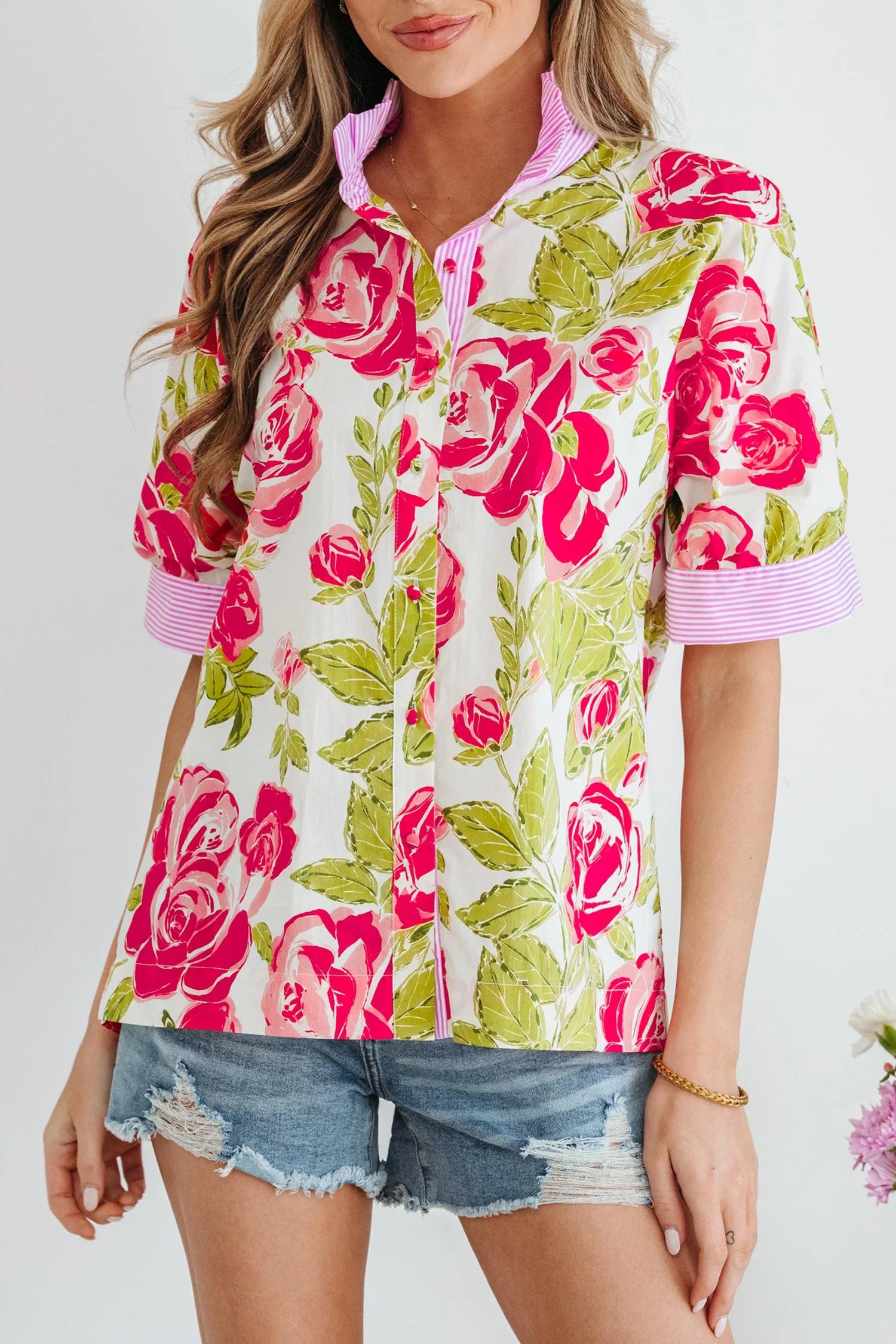 Threaded Pear Rebekah Collar Short Sleeve Shirt - Image 8