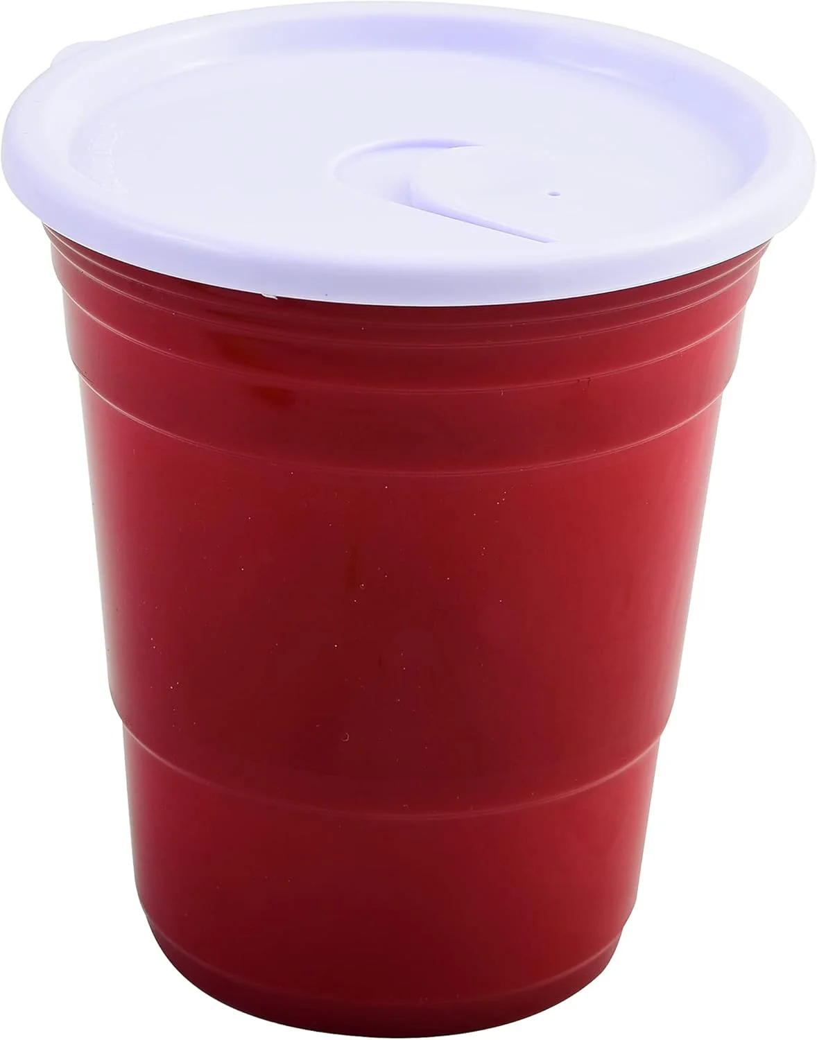 Red Cup Living Reusable Plastic Lid for 18 oz. Cup, Set of 2, Hot cup and Mugs cover, Outdoor Drink Cover for Party, Office & School, Eco-Friendly, Double Wall Design Party Cups lid, travel friendly. - Image 4
