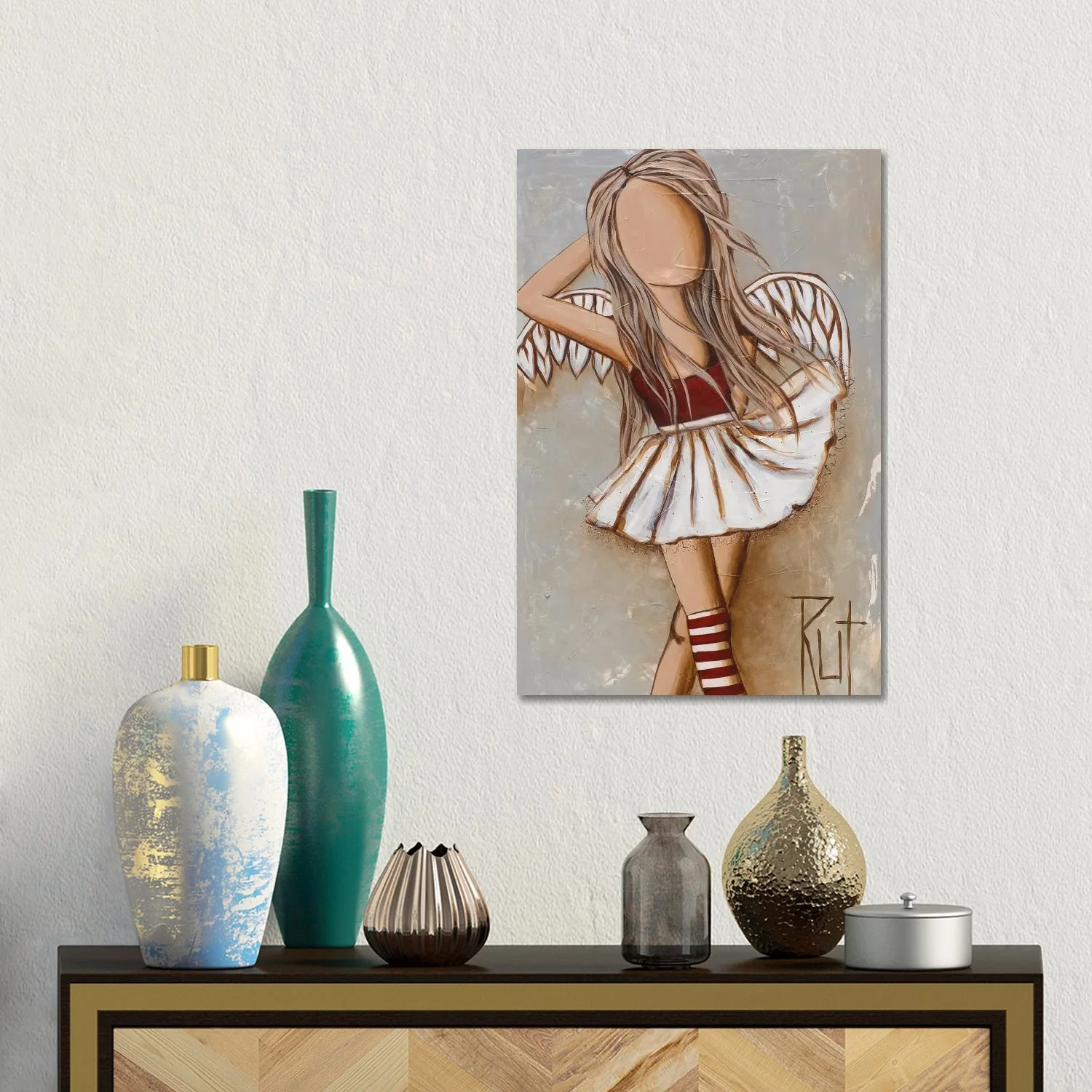 Red Socks by Ruth's Angels - Canvas Gallery Wrap - Image 5