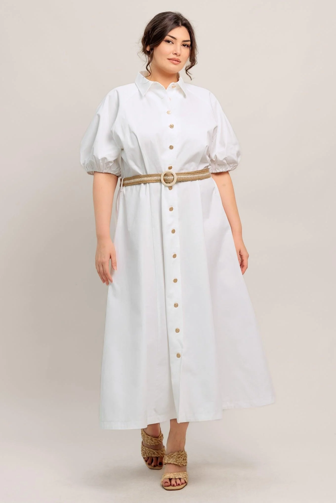 Relaxed Tailor Woven Midi Dress - Image 10