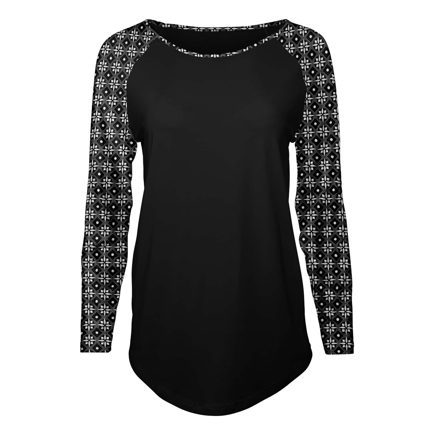 Relevate Designs Blue Camouflage Long Sleeve Lounge Top - Image 26