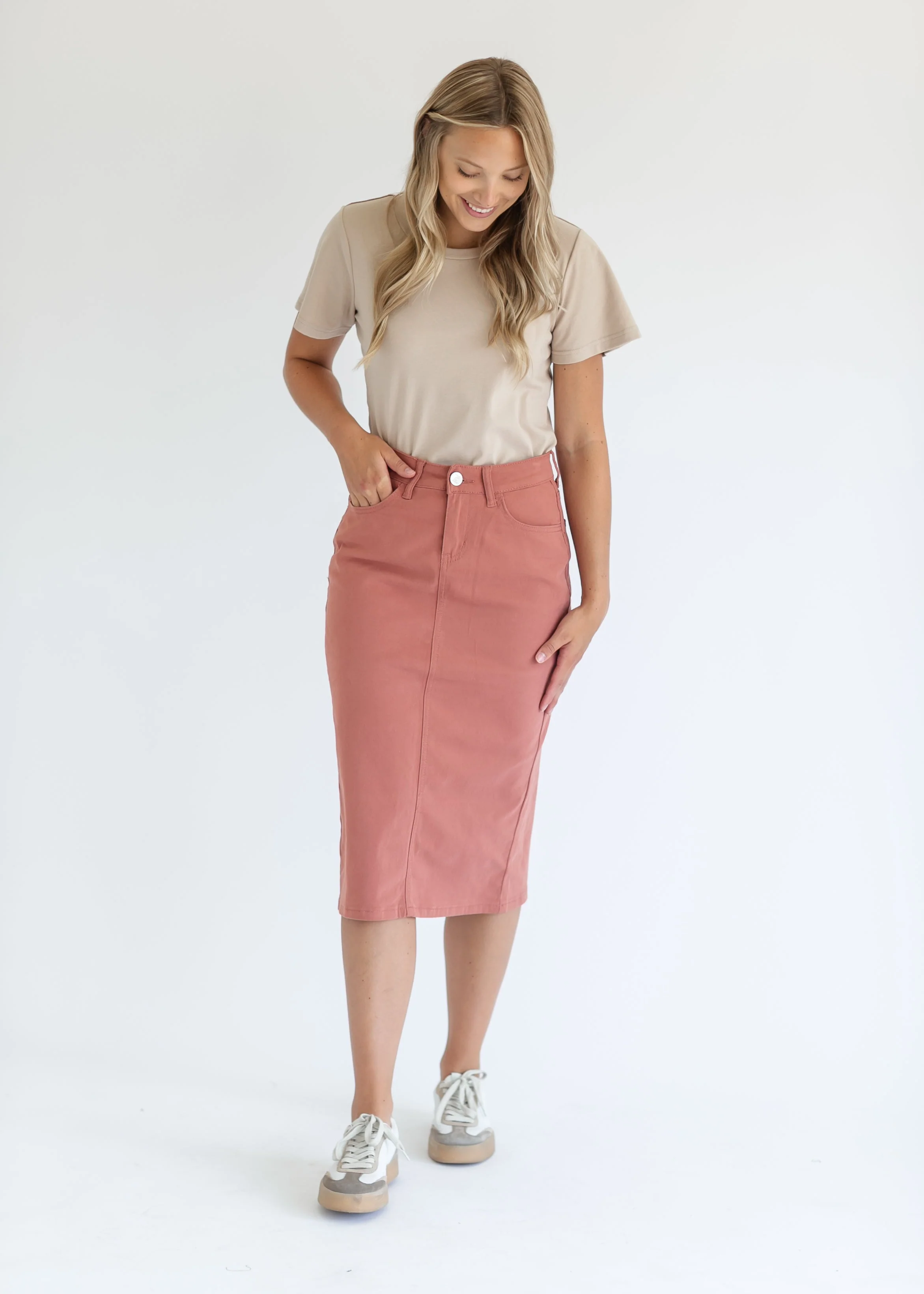 Remi Sienna Denim Midi Skirt - FINAL SALE - Image 9