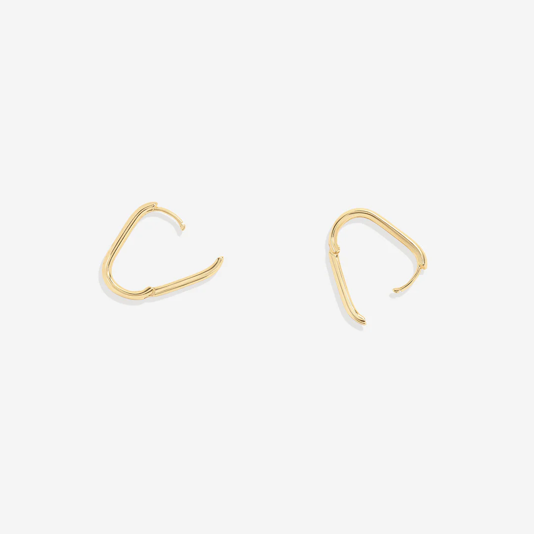 Mint & Lily Retro Box Huggie Hoop Earrings - Image 26