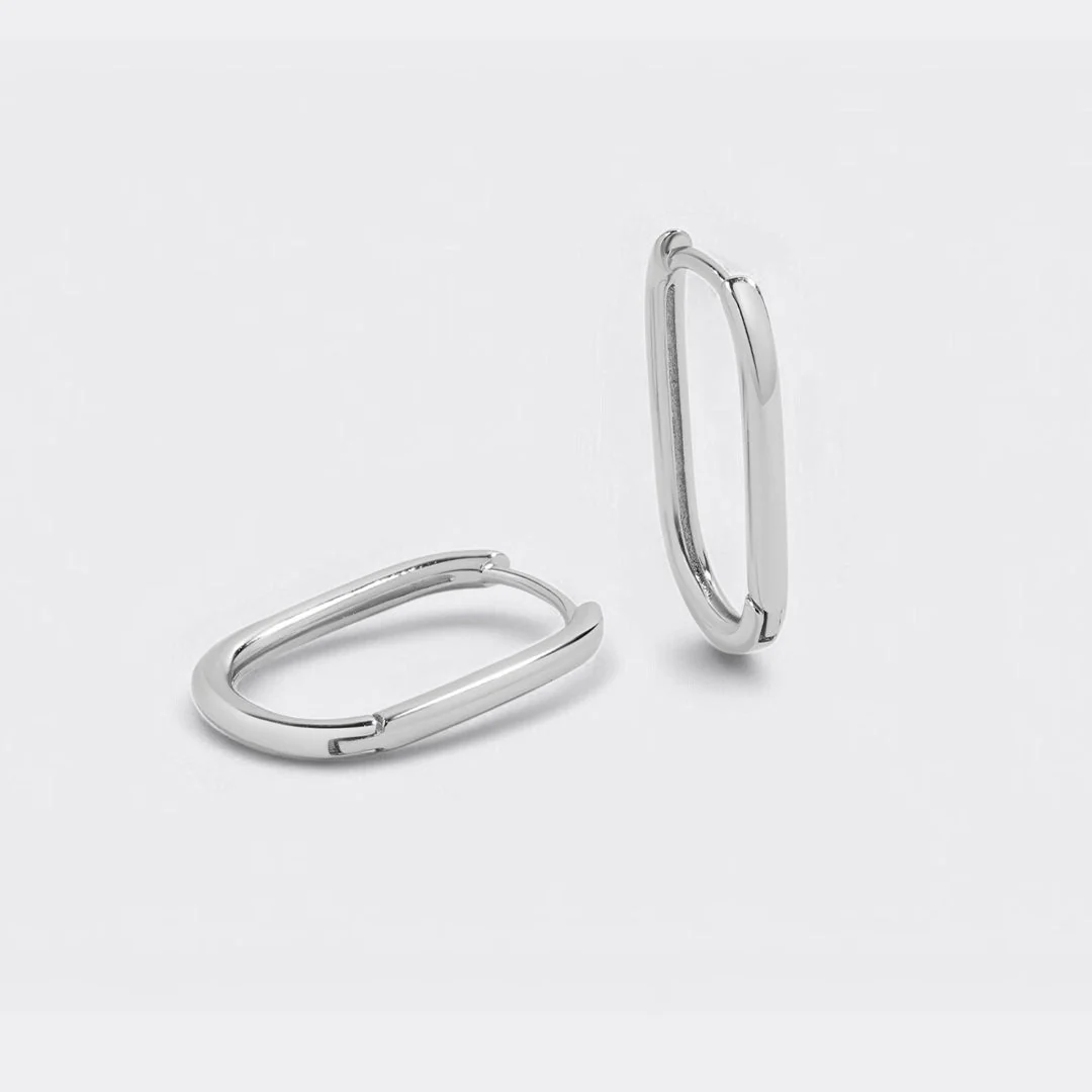 Mint & Lily Retro Box Huggie Hoop Earrings - Image 38