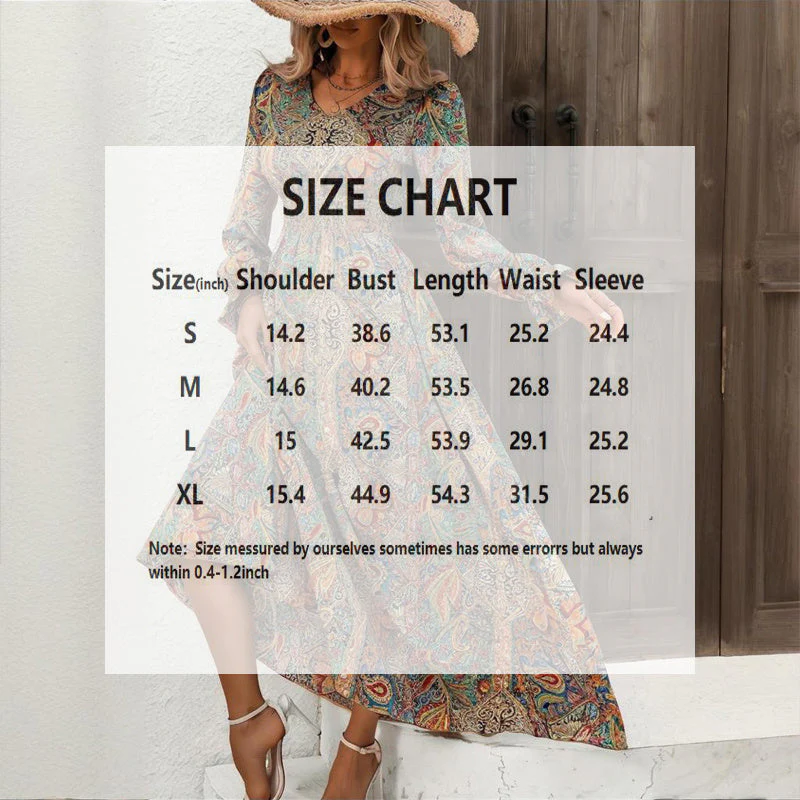 Retro Geometric Print Maxi Dress - Image 3