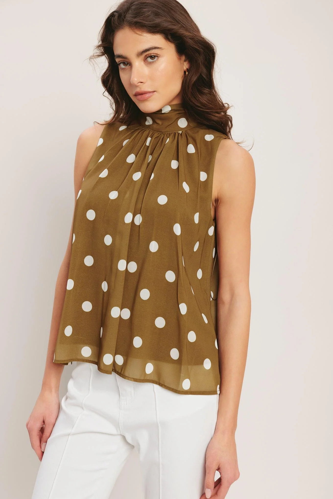 Retro Pop Dot Woven Top - Image 5