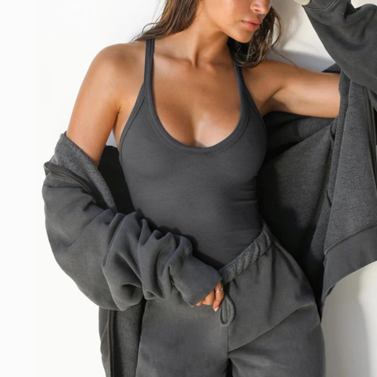 Ribbed U-Neck Crop Tank Top – Seamless Basic for Layering & Everyday Wear - Image 25