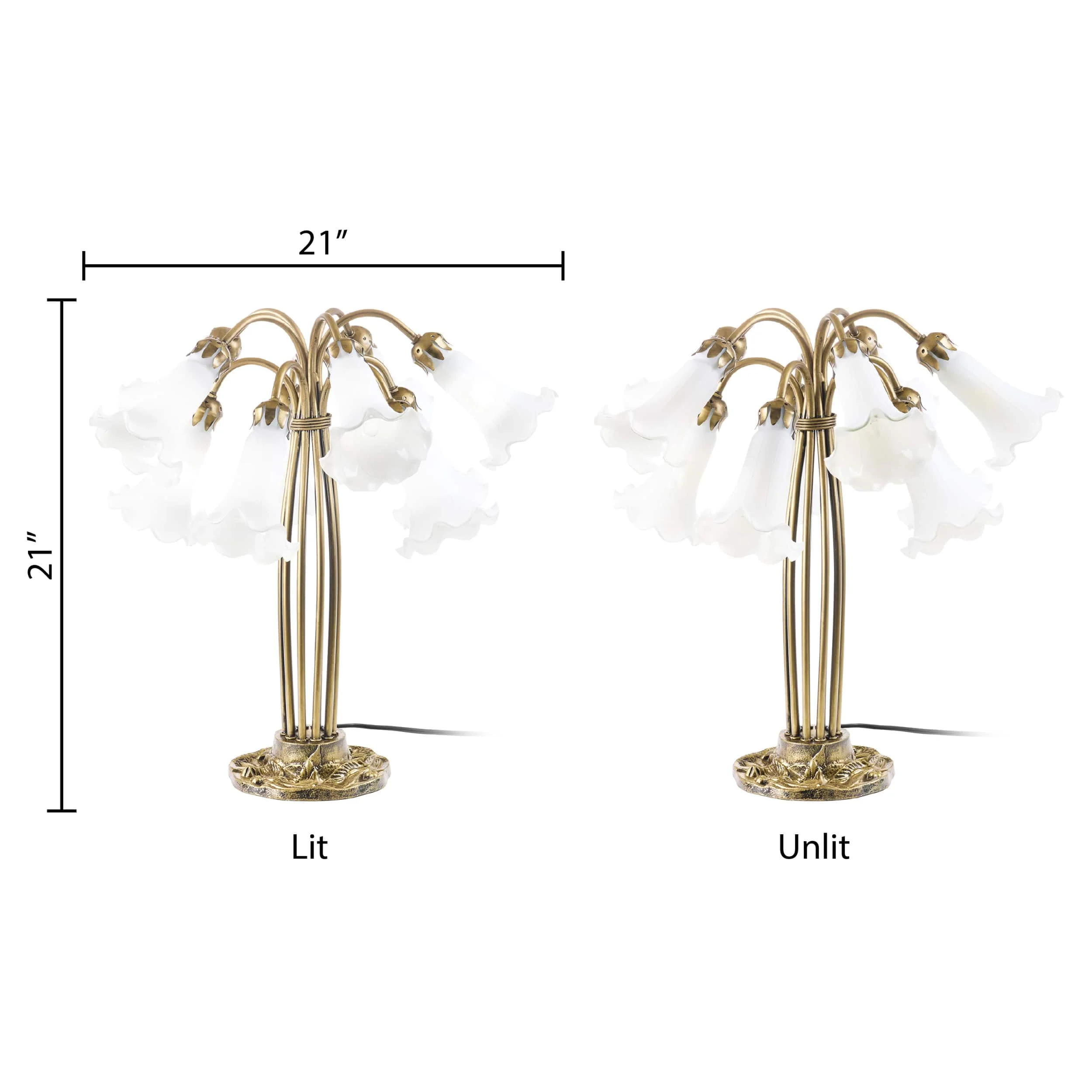 River of Goods 10" Arm Lily Lamp - Image 12
