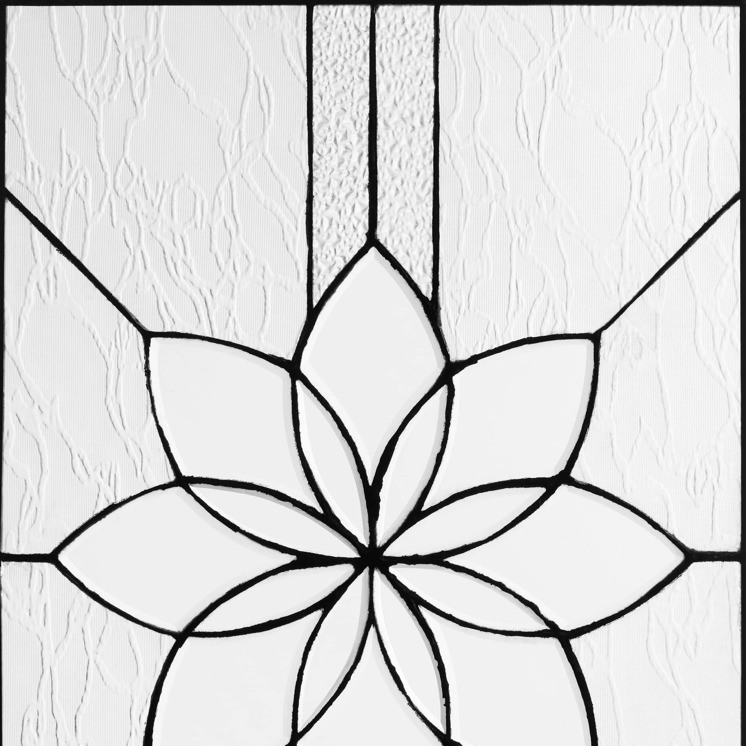 River of Goods 18" H Clear Floral Glass Window Panel - Image 17