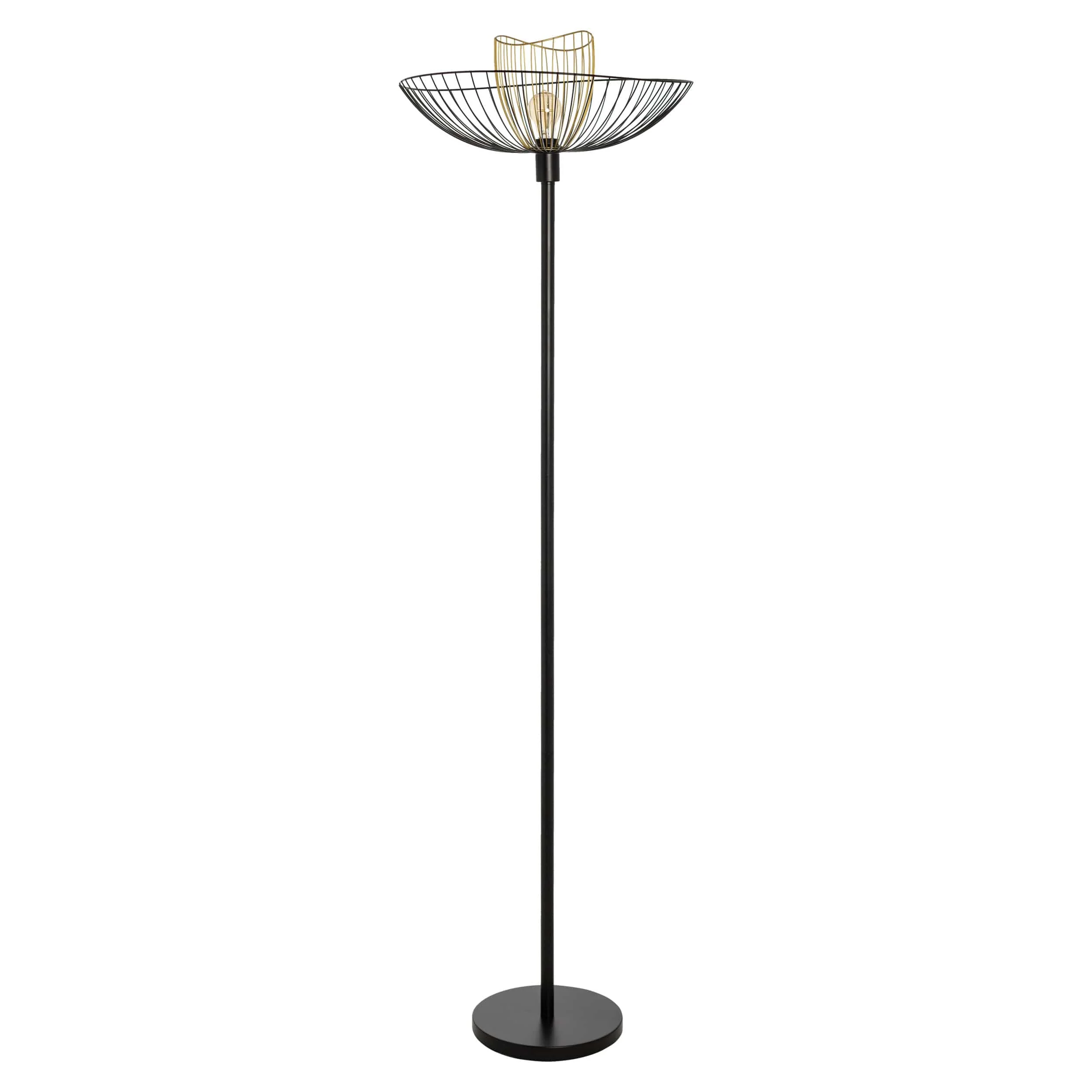 River of Goods Black and Gold Floor Lamp - Uplit - Image 12