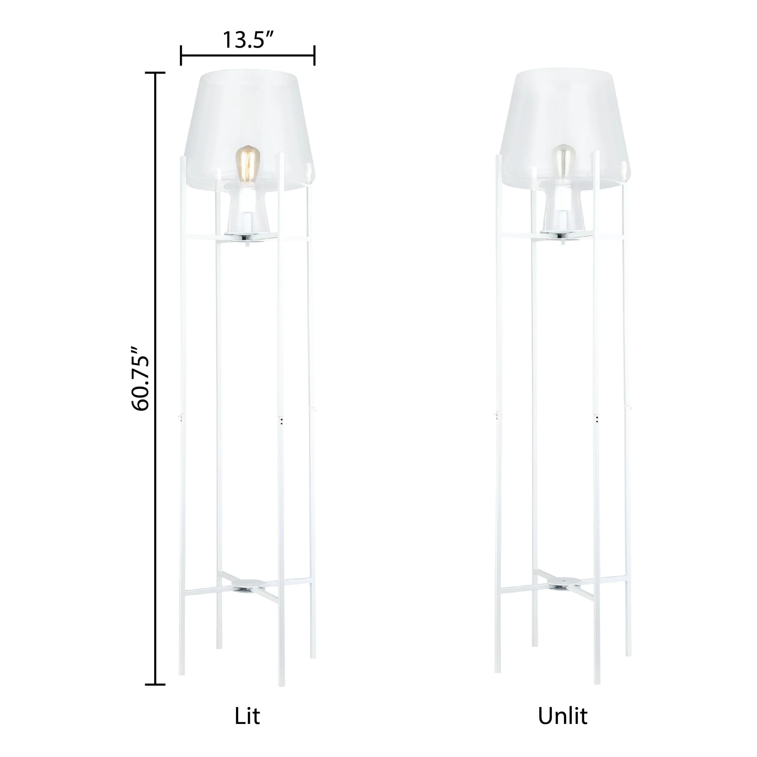 River of Goods Floor Lamp with Glass Shade - Image 14