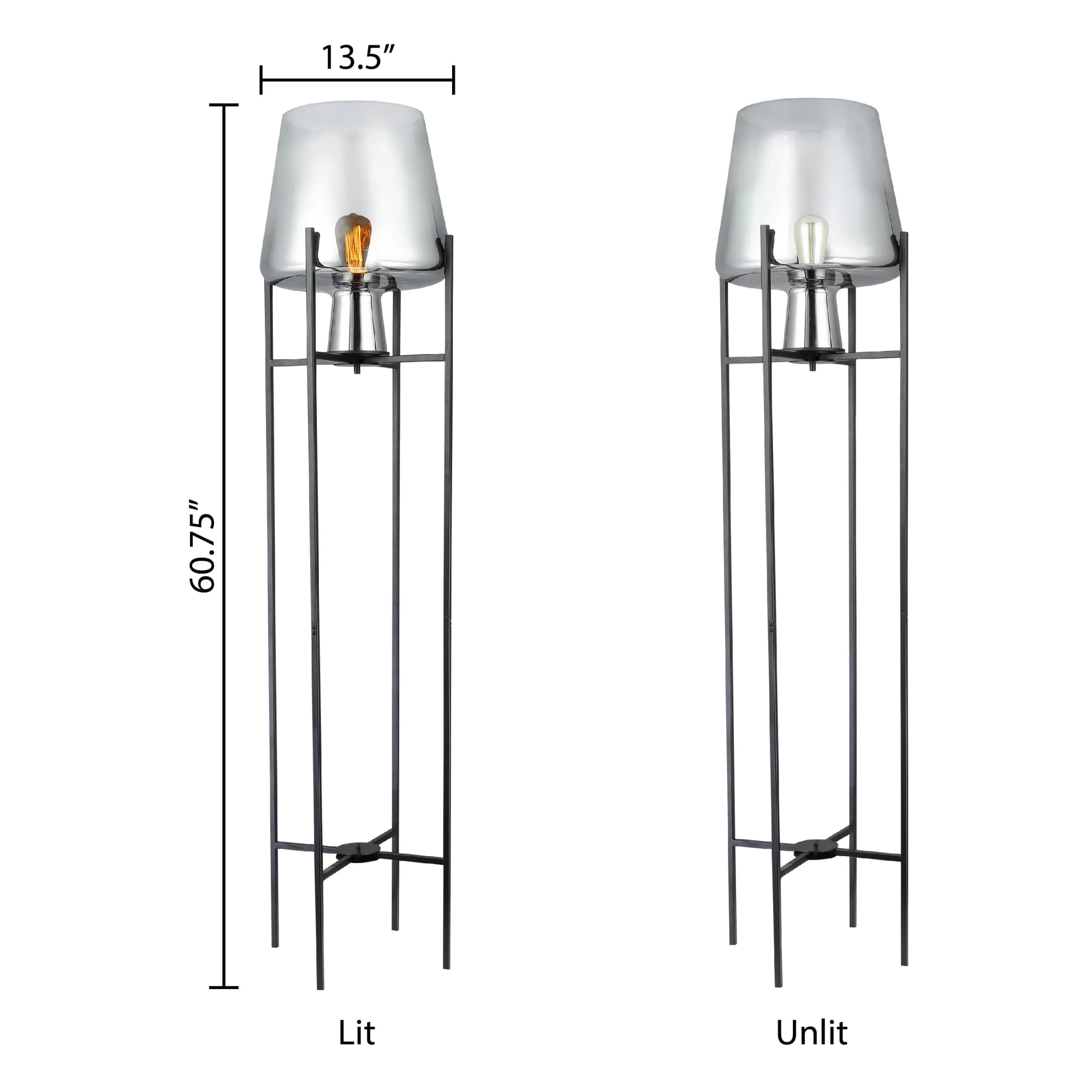 River of Goods Floor Lamp with Glass Shade - Image 23