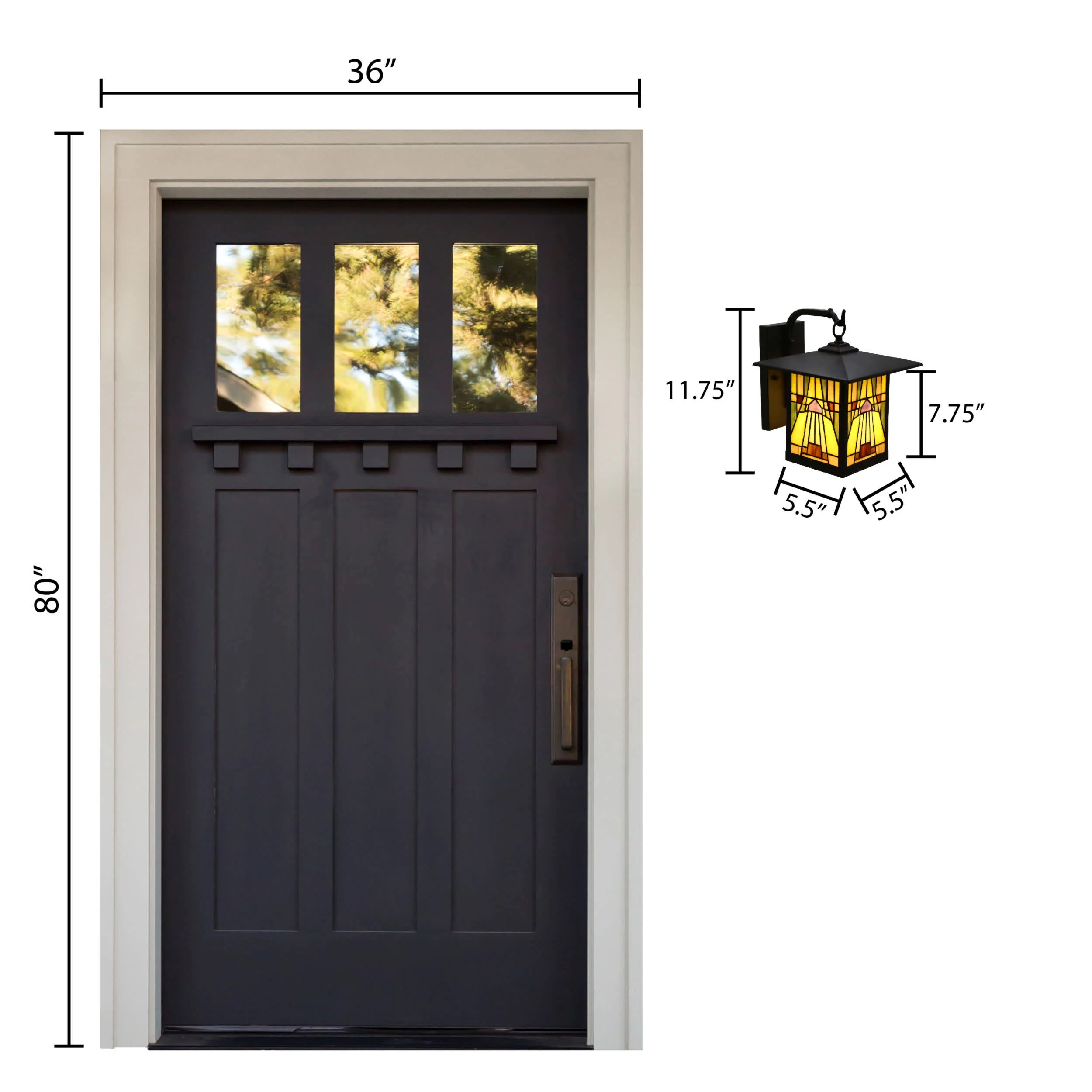 River of Goods Mission Outdoor Wall Lamp, Amber - Image 6