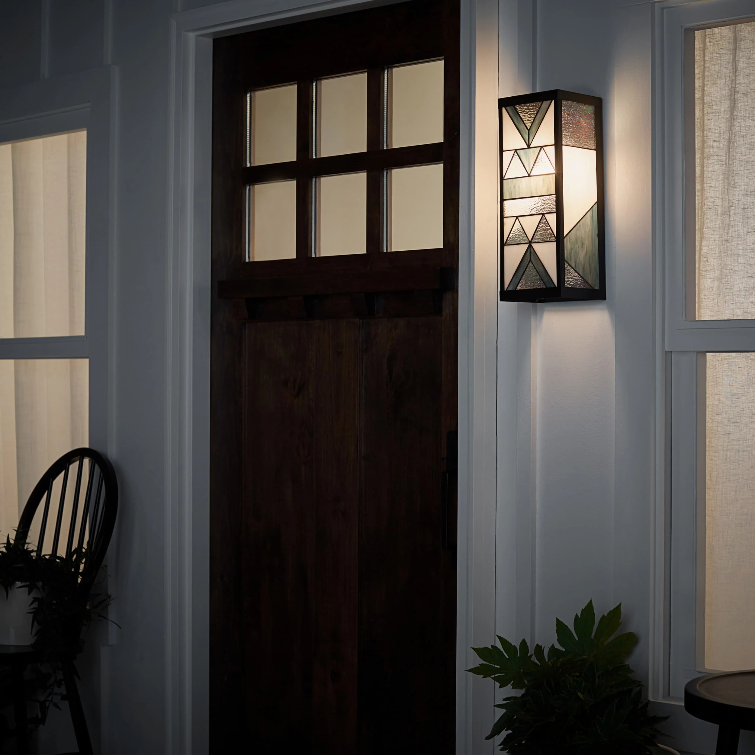 River of Goods Outdoor Wall Lamp, White and Gray - Image 3