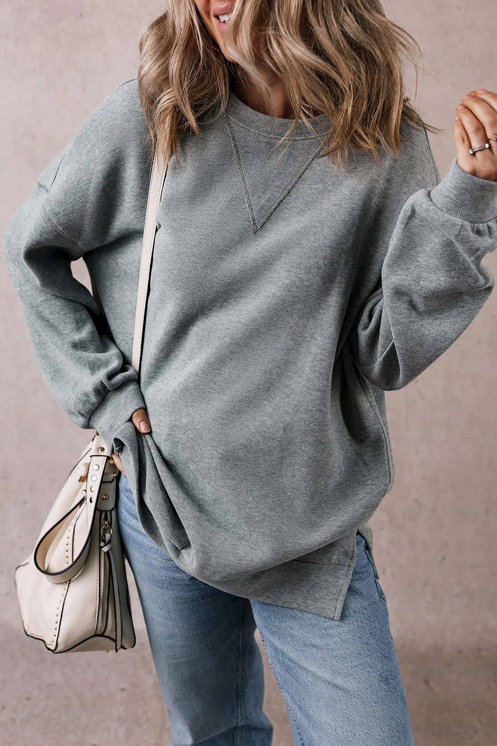 Threaded Pear Rorivina Drop Shoulder Oversized Sweatshirt - Image 4