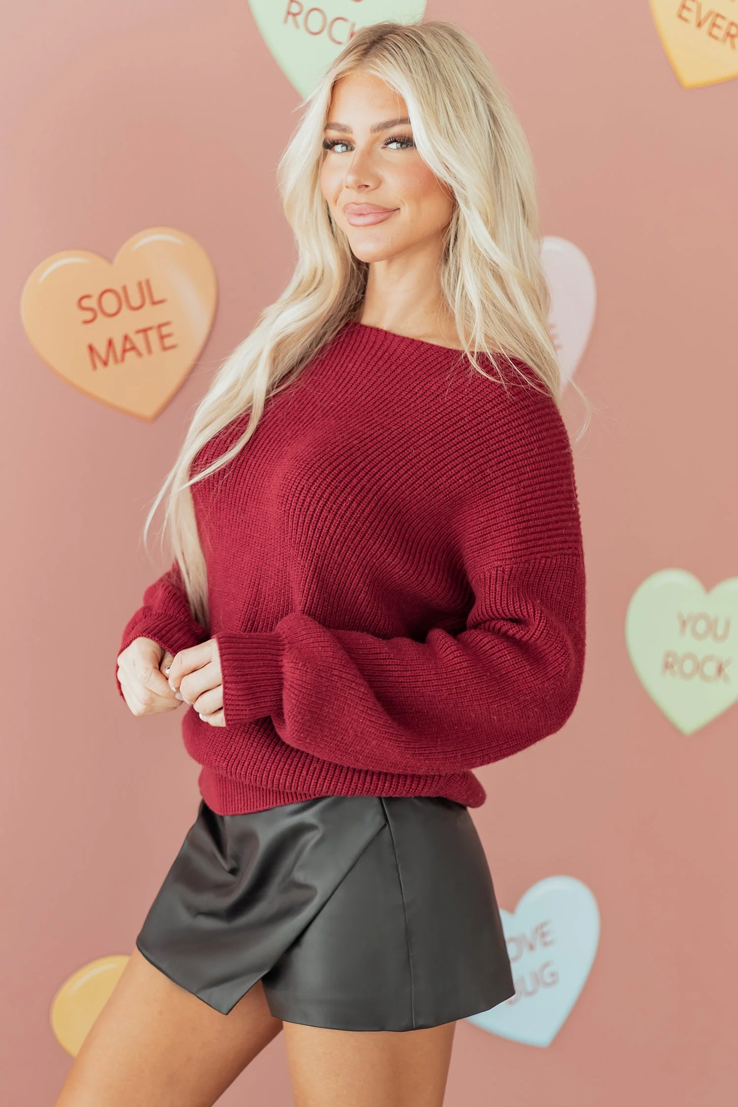 Threaded Pear Rosalina Backless Drop Shoulder Sweater - Image 5