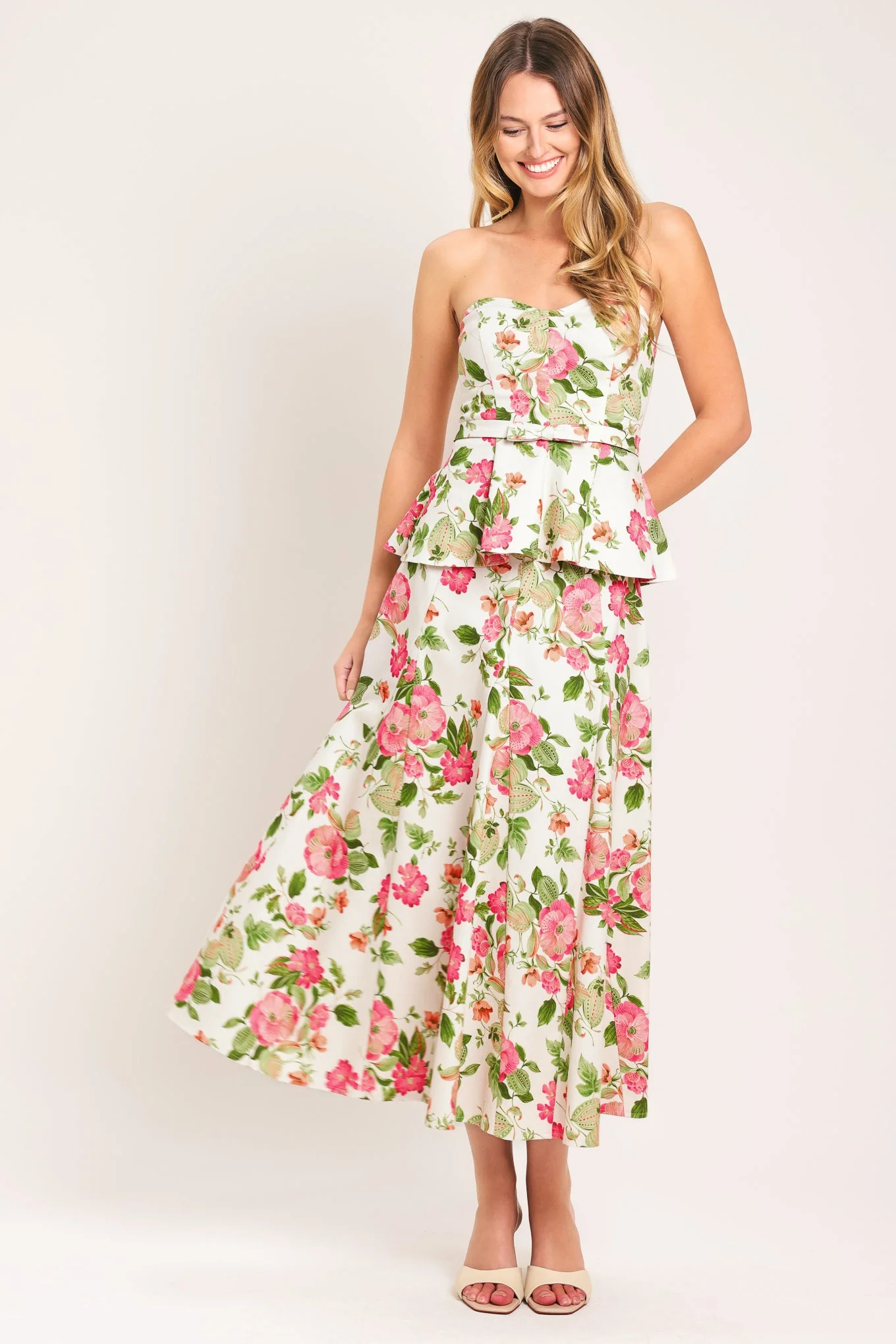 Rose Petal Woven Midi Skirt - Image 5