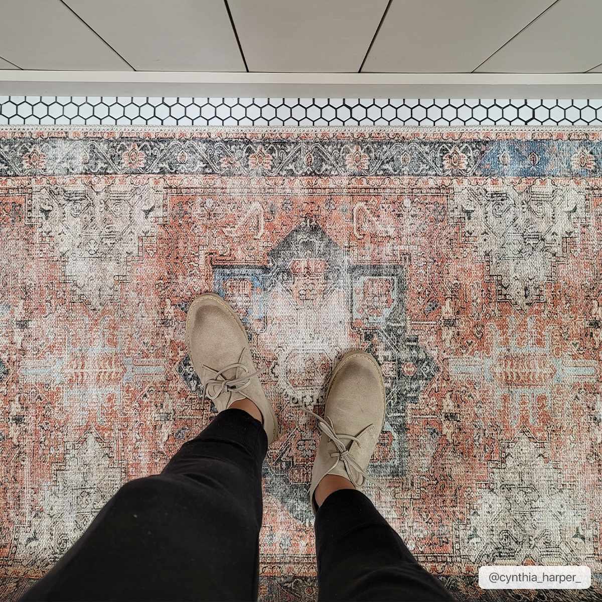Rosman Distressed Washable Area Rug - Image 17