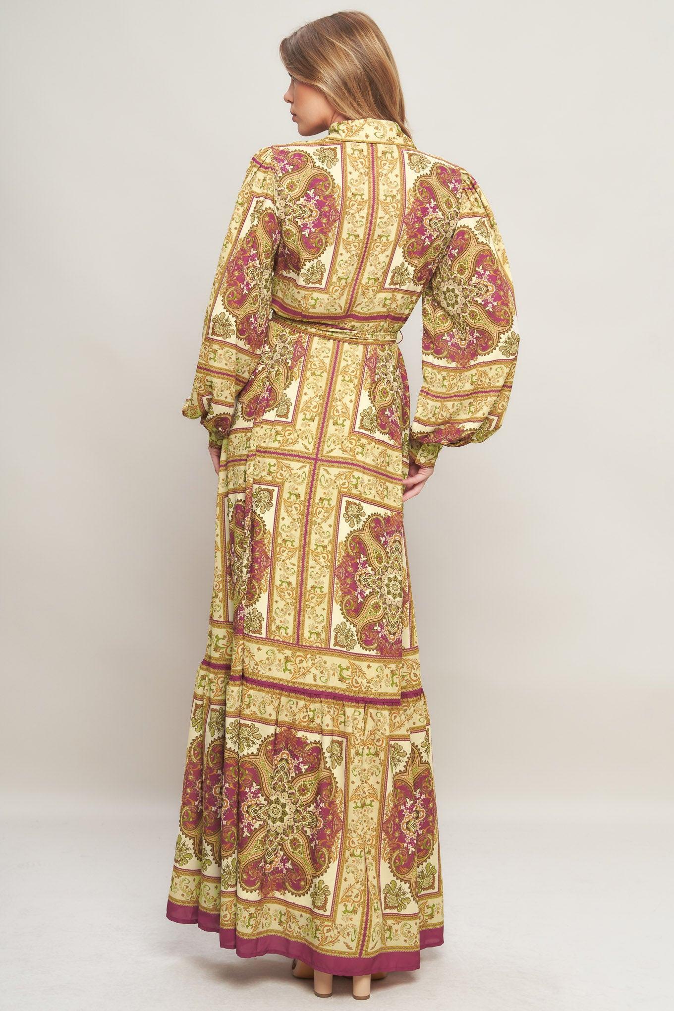 Royal Boho Energy Woven Maxi Dress - Image 3