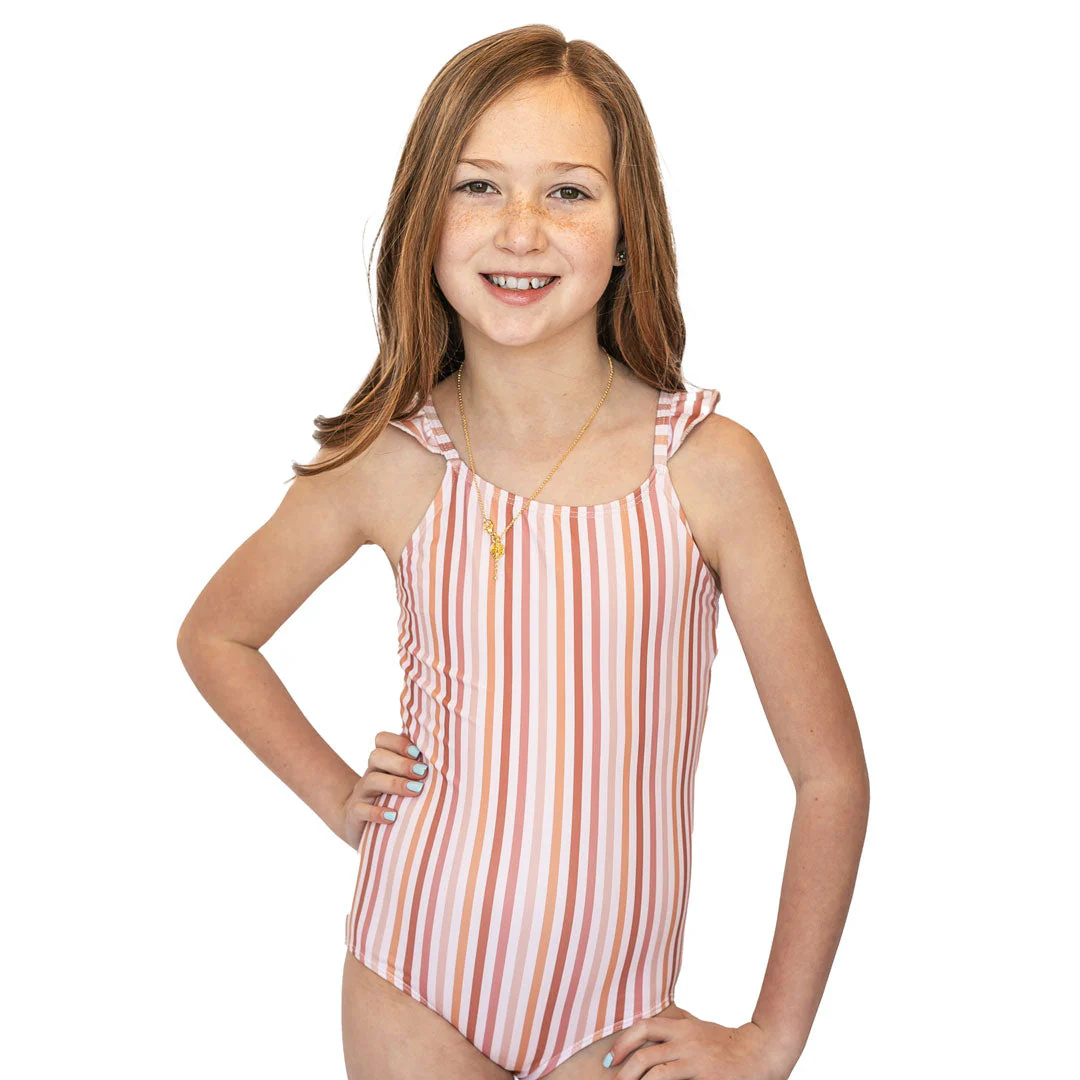 Ruffle Strap One Piece Swimsuit (Girls) - Image 12