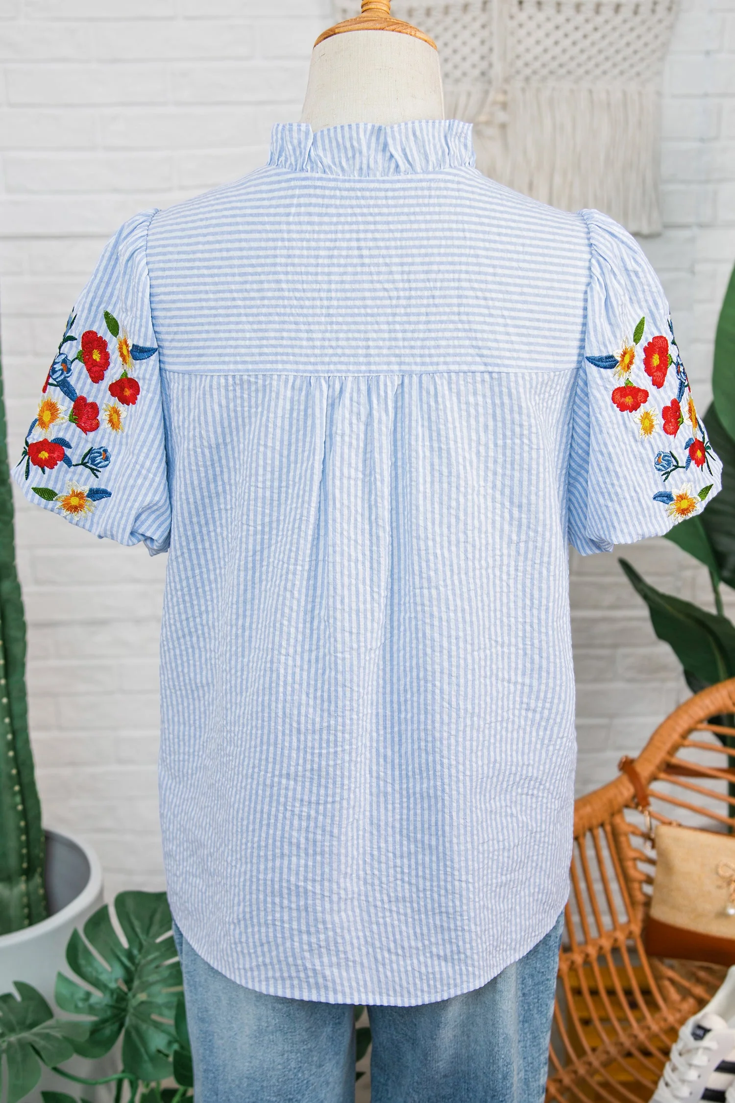 Threaded Pear Ruthie Sleeve Ruffle Trim Shirt - Image 5
