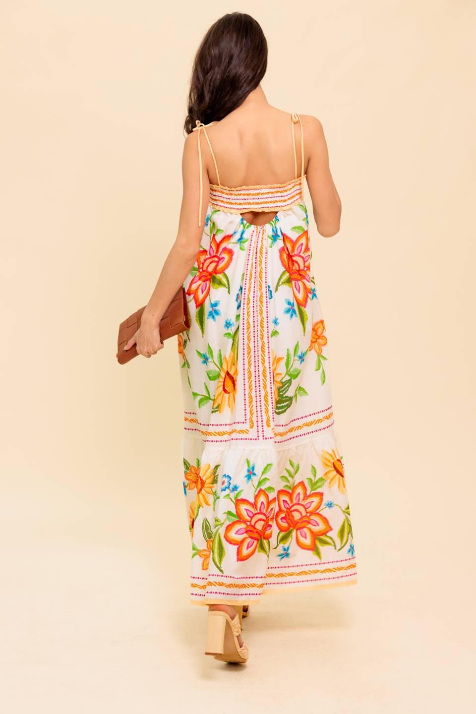 Said and Done Ivory Woven Maxi Dress - Image 2