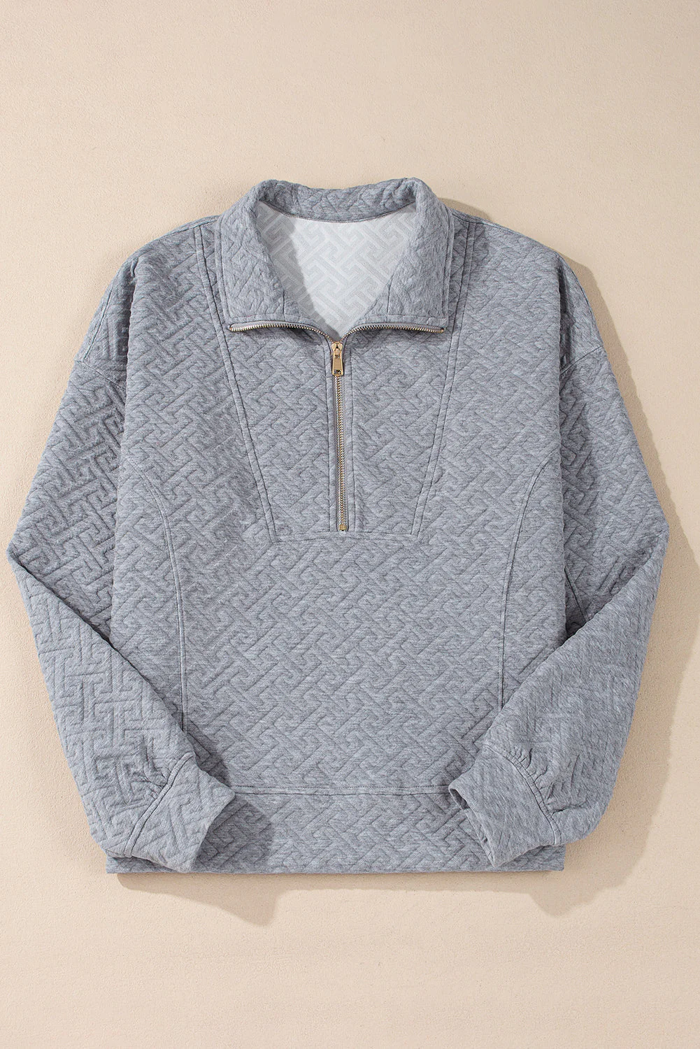 Threaded Pear Saige Half Zipper Collared Sweatshirt - Image 5