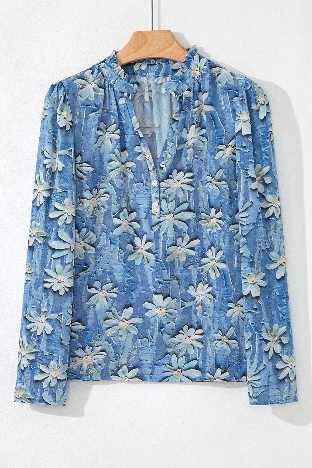 Threaded Pear Sarajana Half Placket Collared Blouse - Image 3