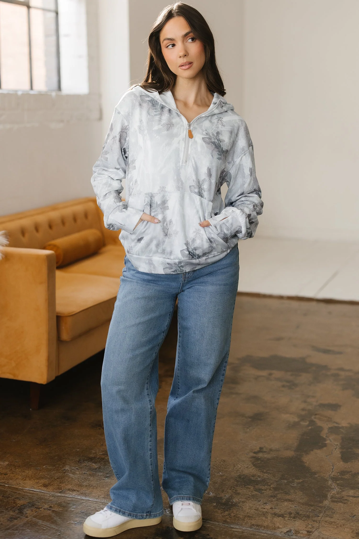 Threaded Pear Sariyah Kangaroo Quarter Zip Hoodie - Image 6