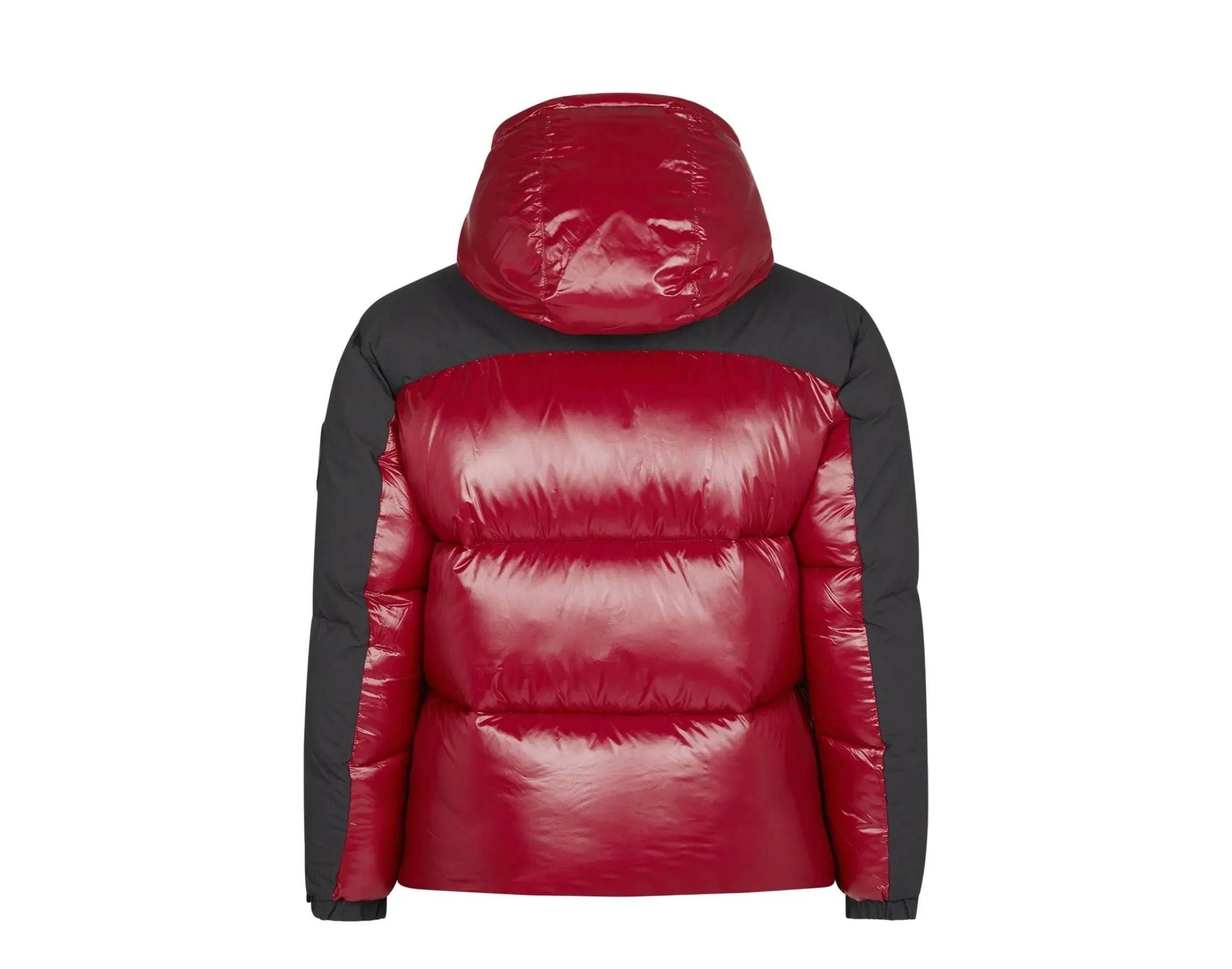 Save The Duck Luma Hooded Puffer Men Jacket Mineral Red/Black - Image 2