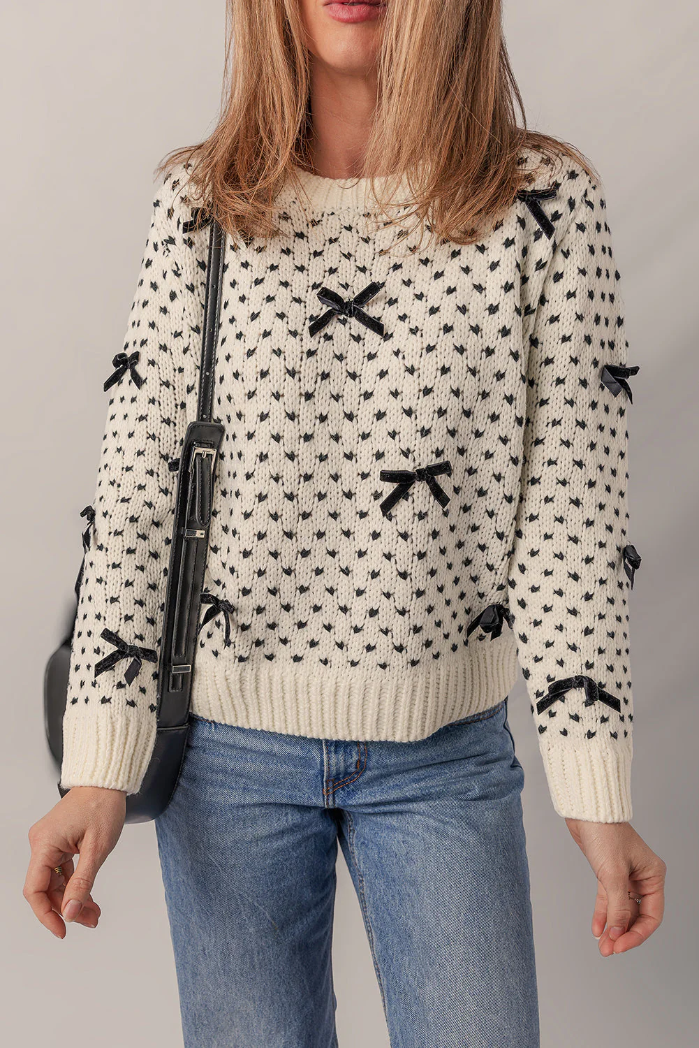 Threaded Pear Scarlett Contrast Ribbed Edge Sweater - Image 4