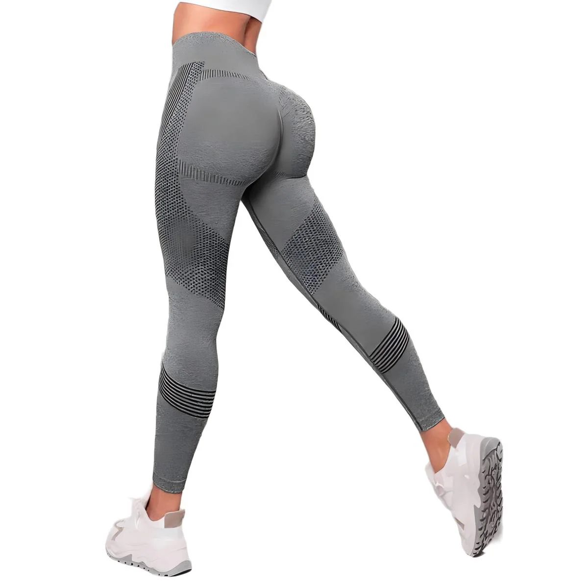 Seamless High-Waisted Workout Leggings for Women with Mesh Ventilation - Image 16