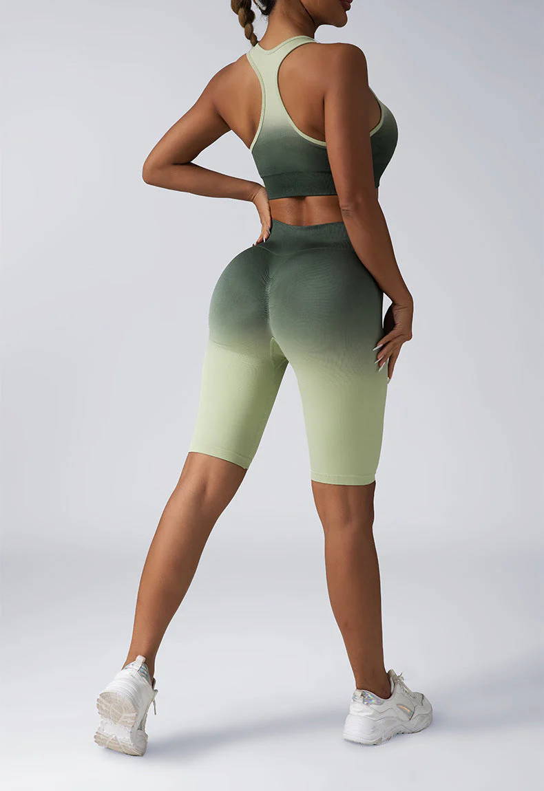Seamless Women's Activewear Sets – 2-Piece Crop Top & High Waist Shorts/Leggings - Image 4