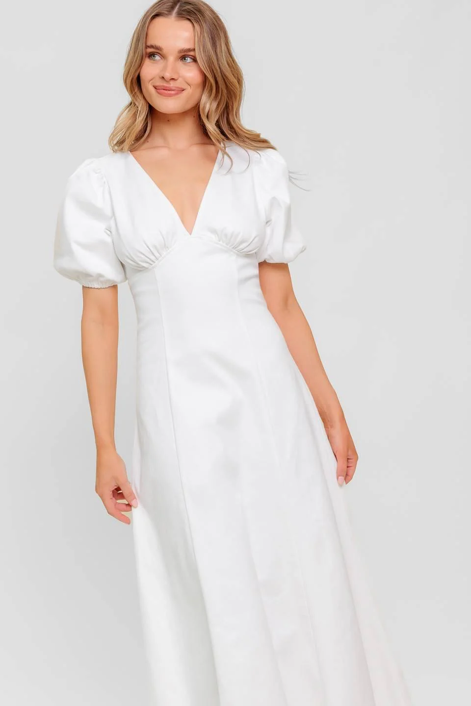 Secret Vine Glow Woven Twill Midi Dress - Image 3