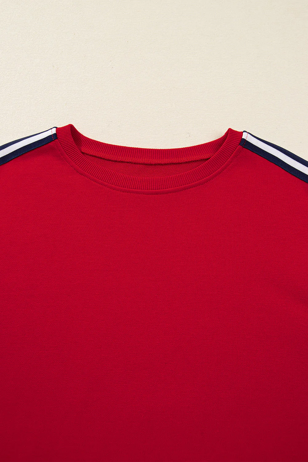 Threaded Pear Seramya Striped Detail Varsity Sweatshirt - Image 3
